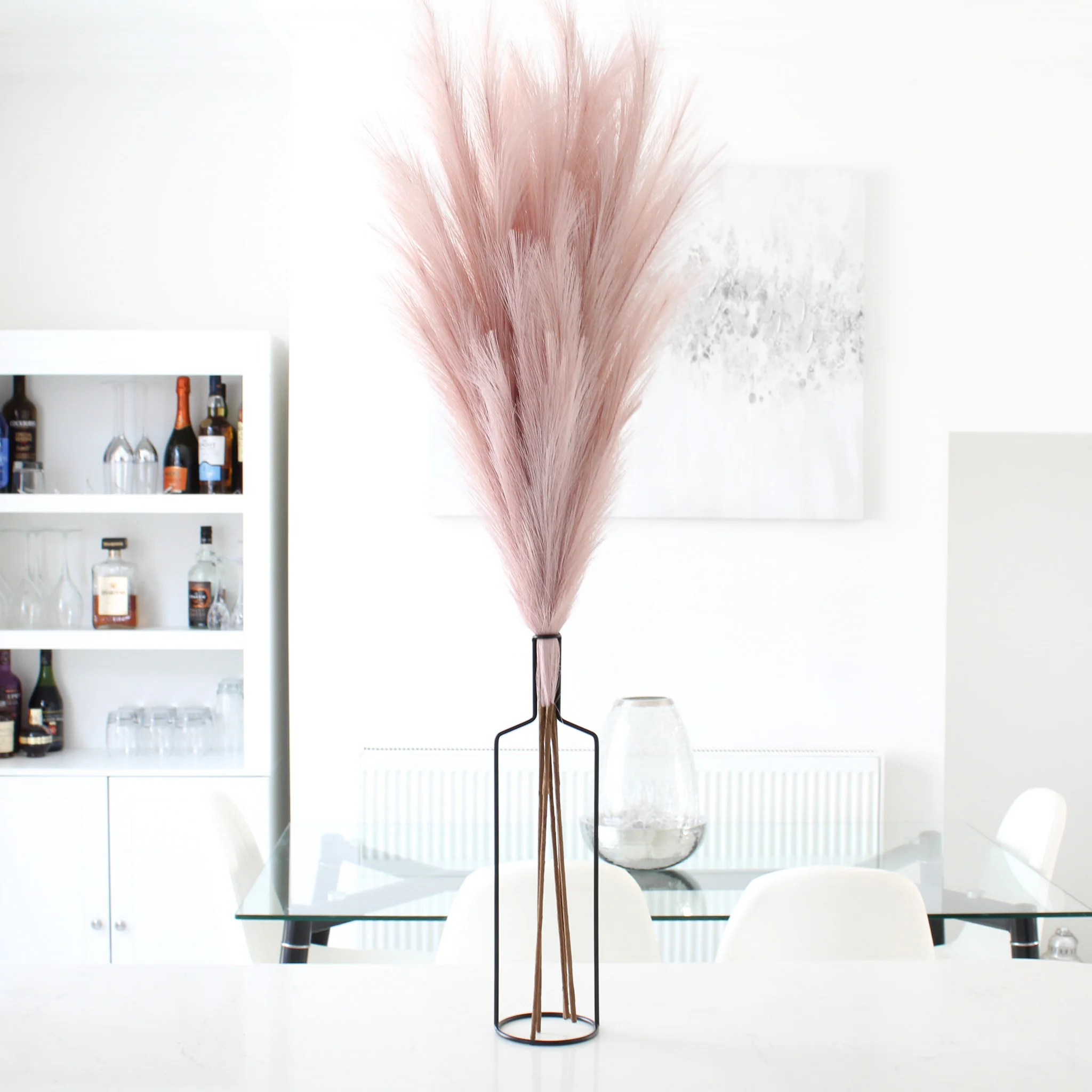 110cm Pampas & Iron Vase - Image 6