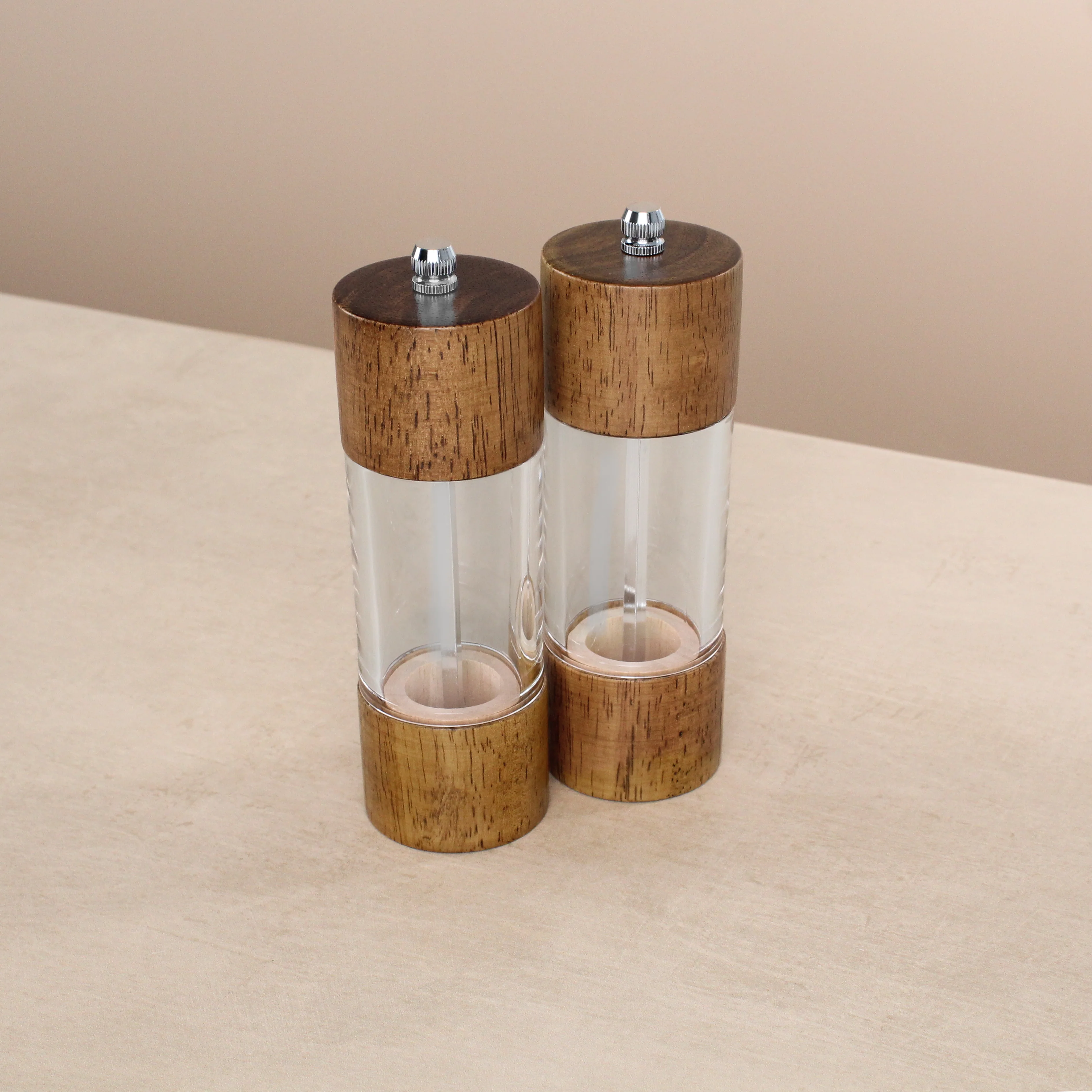 Acacia Salt & Pepper Mill Set of 2 - Image 3