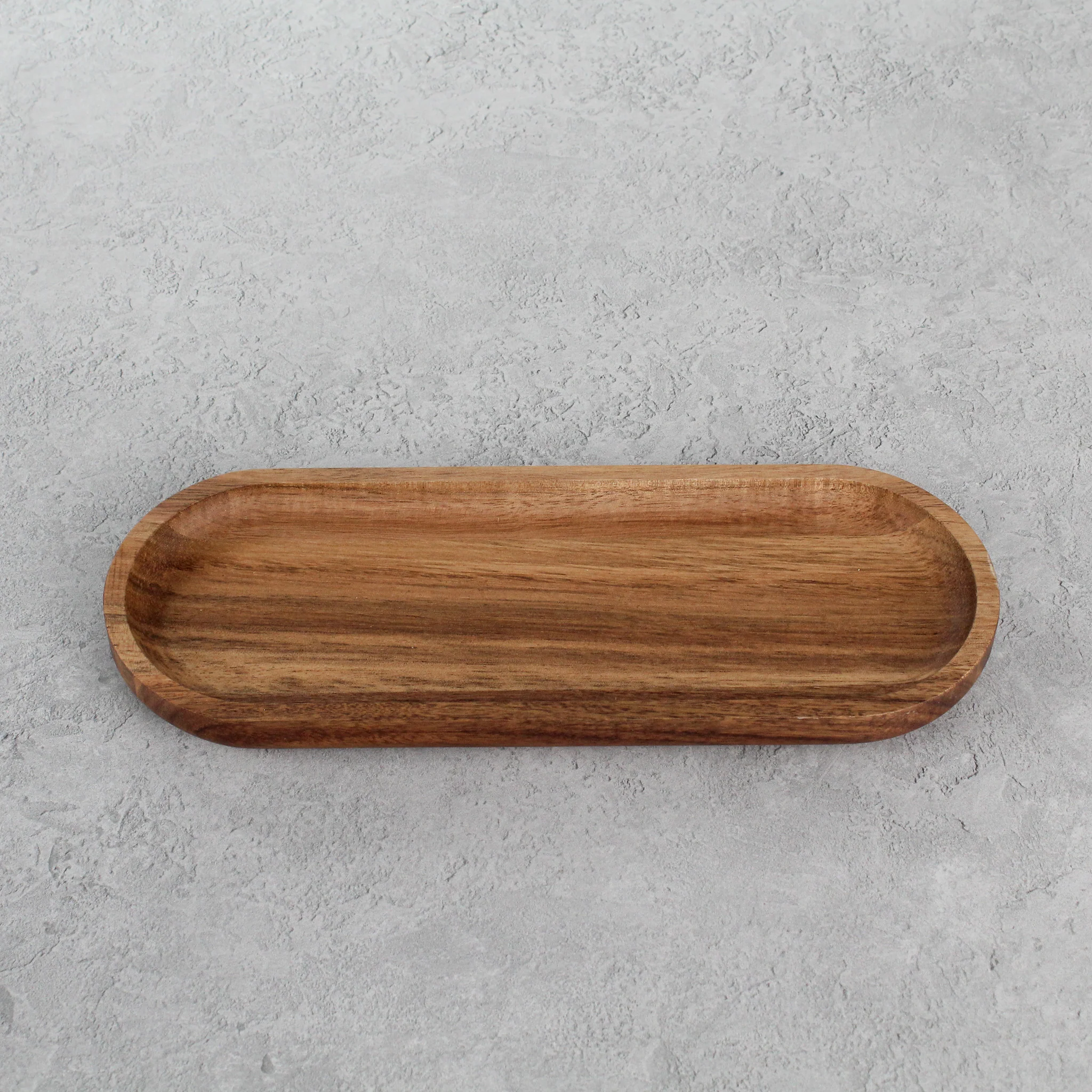Acacia Tray & Matte Black Glass Dispenser Triple Set - Image 4