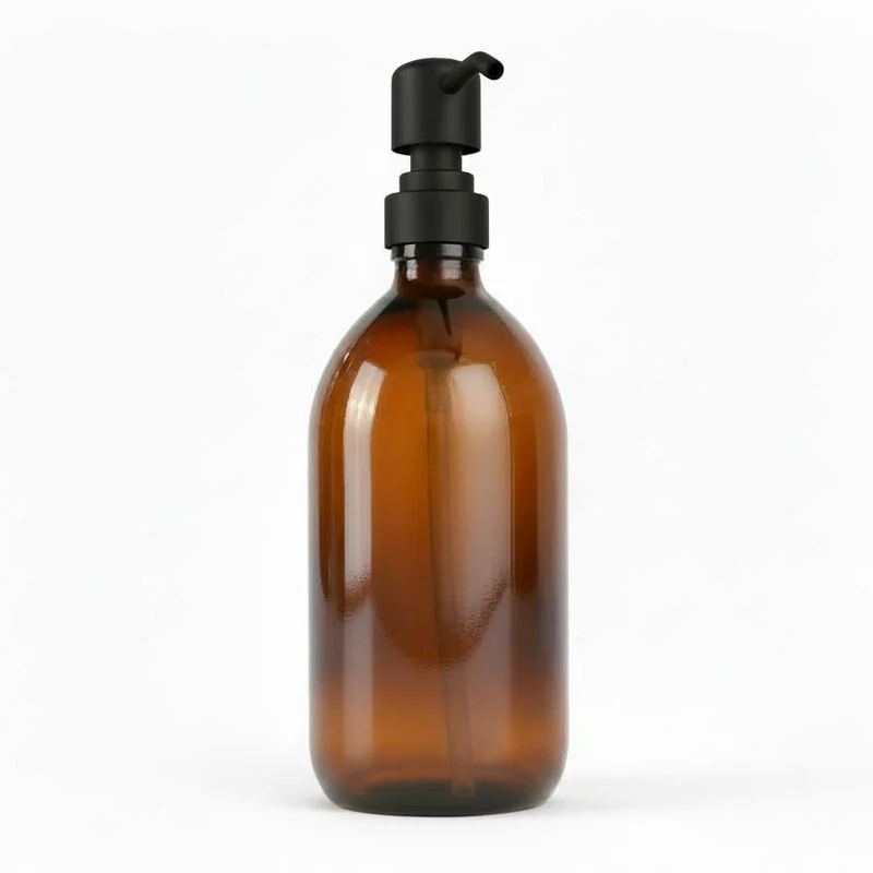 Amber Glass Dispenser Bottle - Wholesale