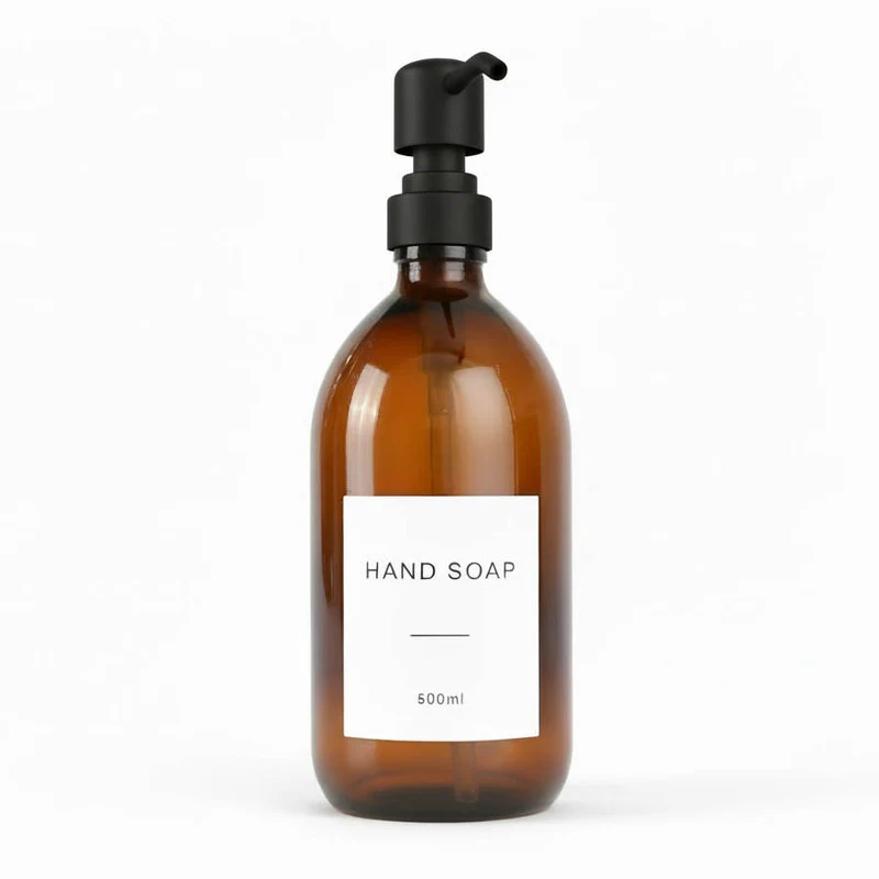 Amber Glass Dispenser Bottle - Wholesale - Image 2