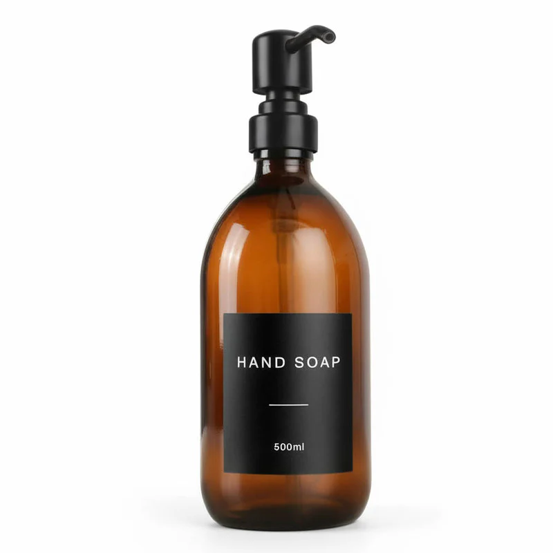 Amber Glass Dispenser Bottle - Wholesale - Image 3