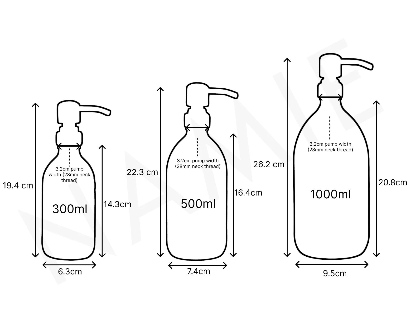 Clear Glass Dispenser Bottle With Gold Pump - Image 8