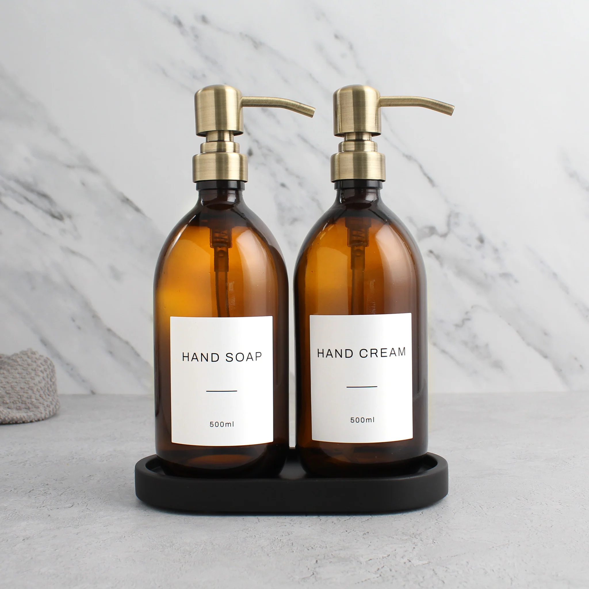 Hand Soap & Hand Cream Amber Glass Set - Image 19