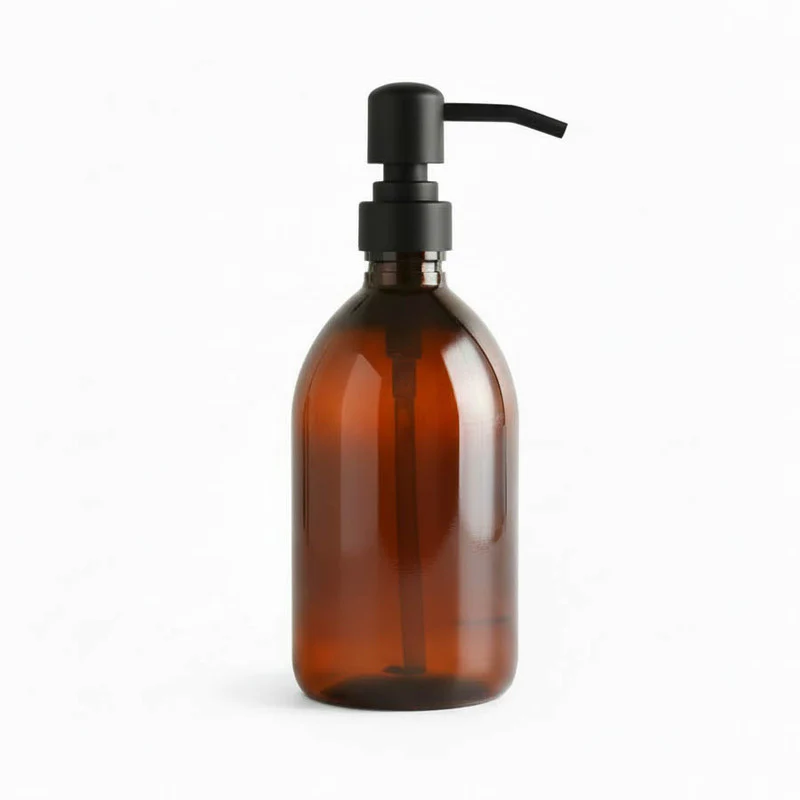 Amber Plastic Dispenser Bottle - Wholesale