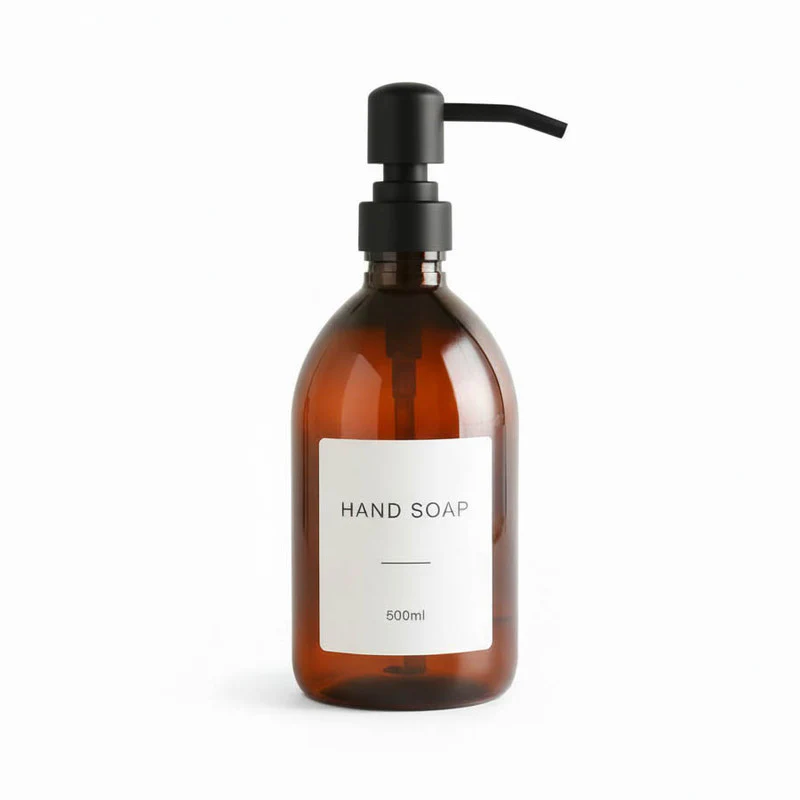 Amber Plastic Dispenser Bottle - Wholesale - Image 2