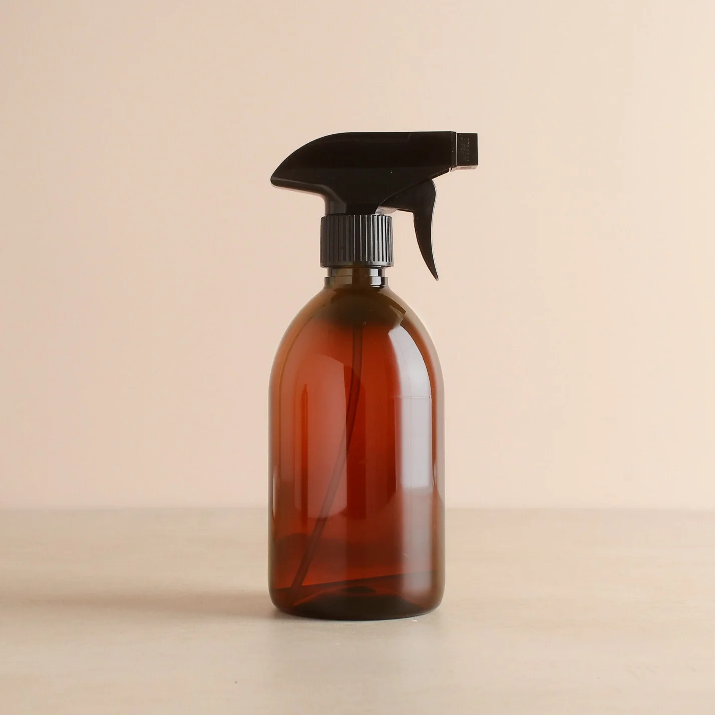 Amber Plastic Spray Bottle With Label - Image 2