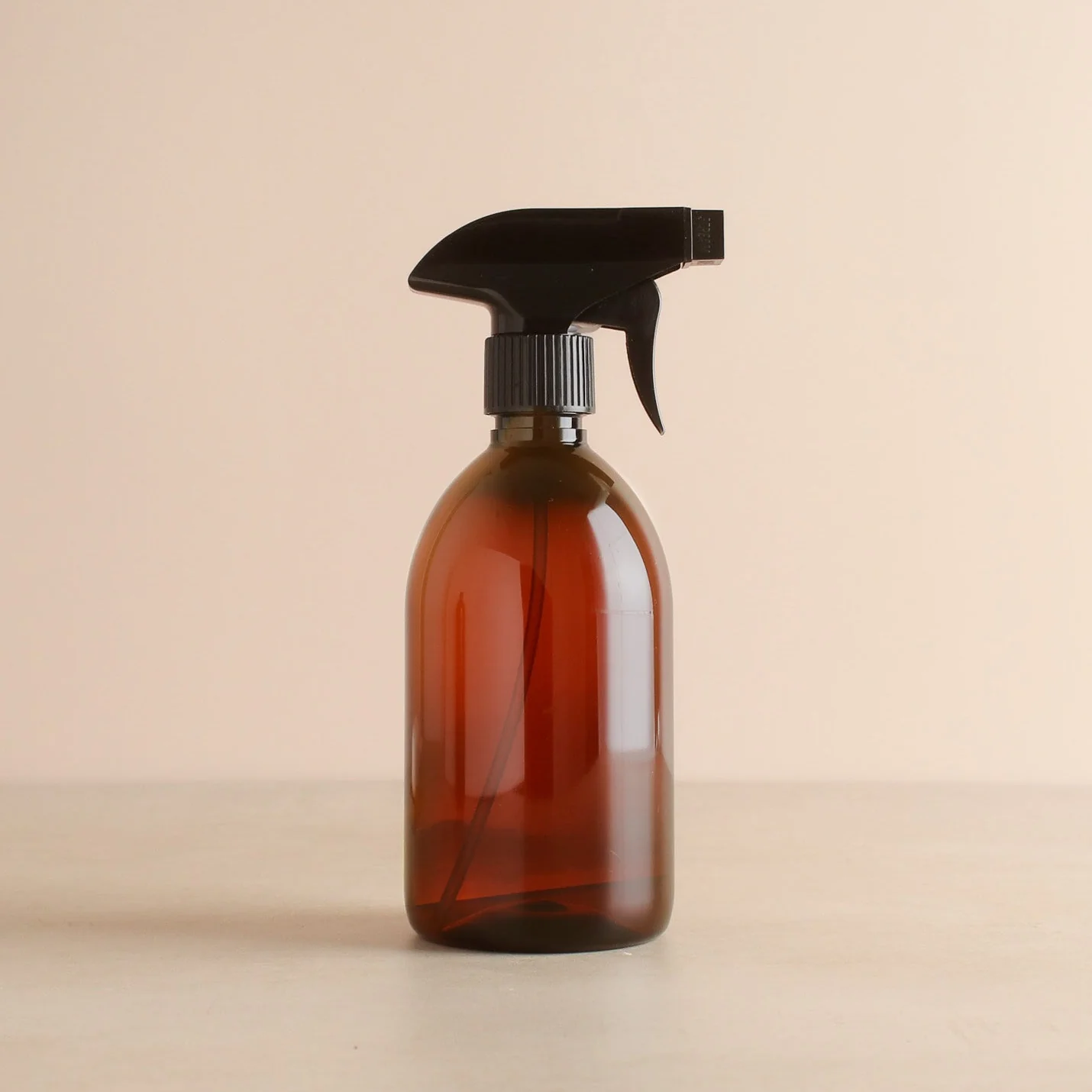 Amber Plastic Spray Bottle With Label - Image 2