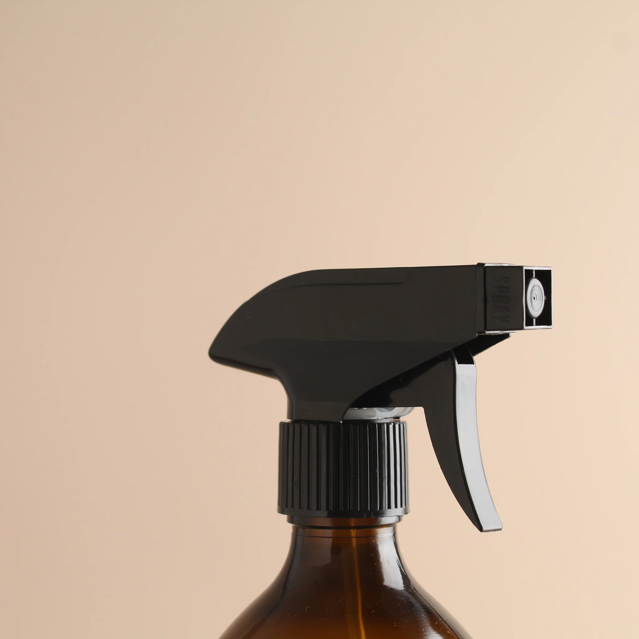 Amber Plastic Spray Bottle With Label - Image 4