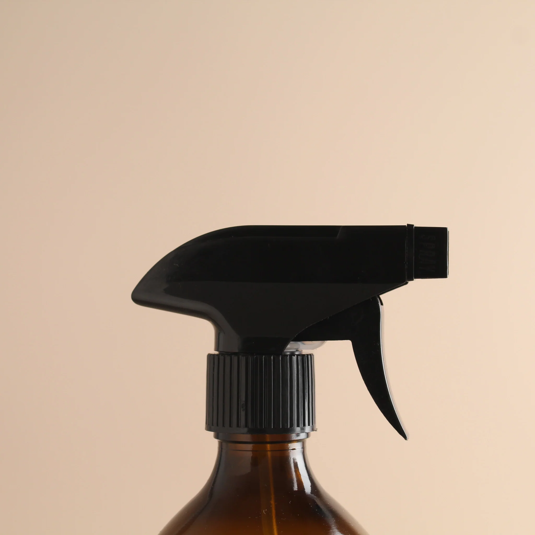 Amber Plastic Spray Bottle With Label - Image 3