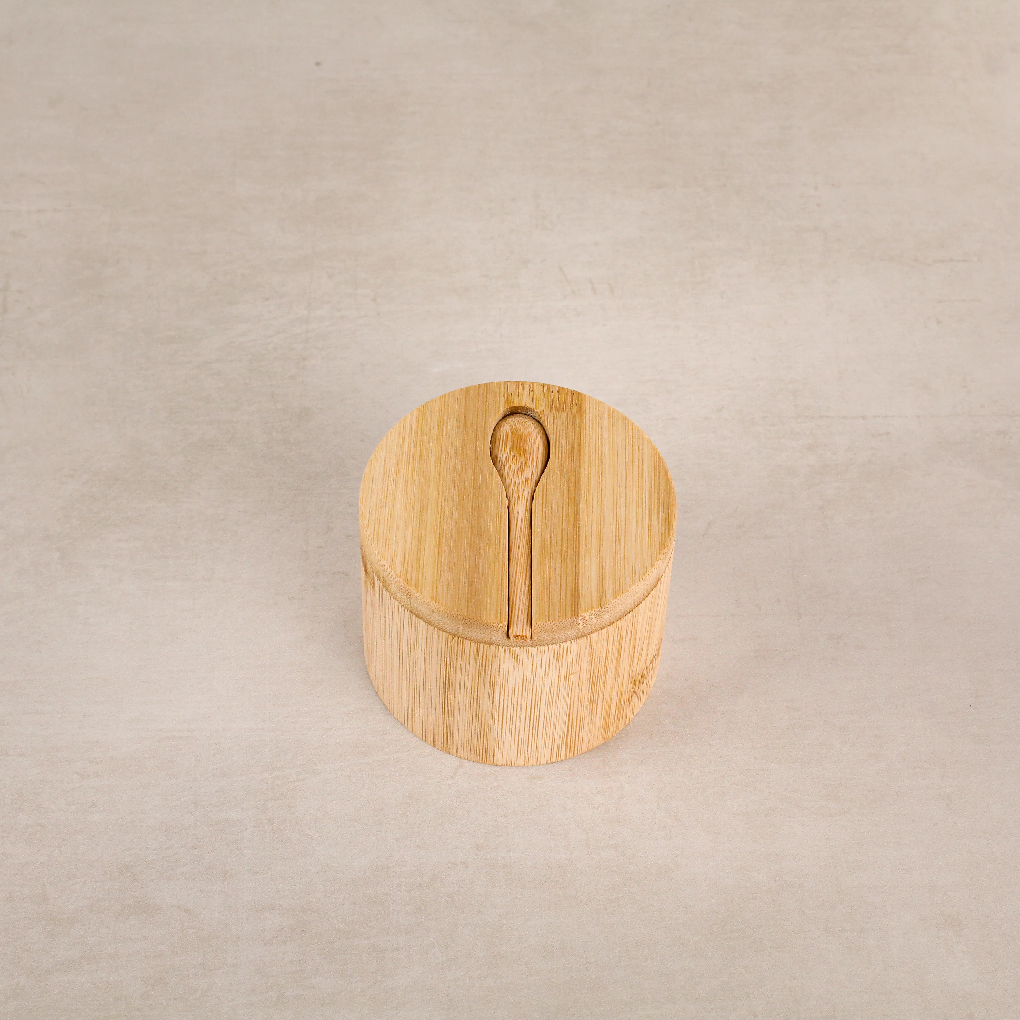 Bamboo Spice Pot with Spoon - Image 3