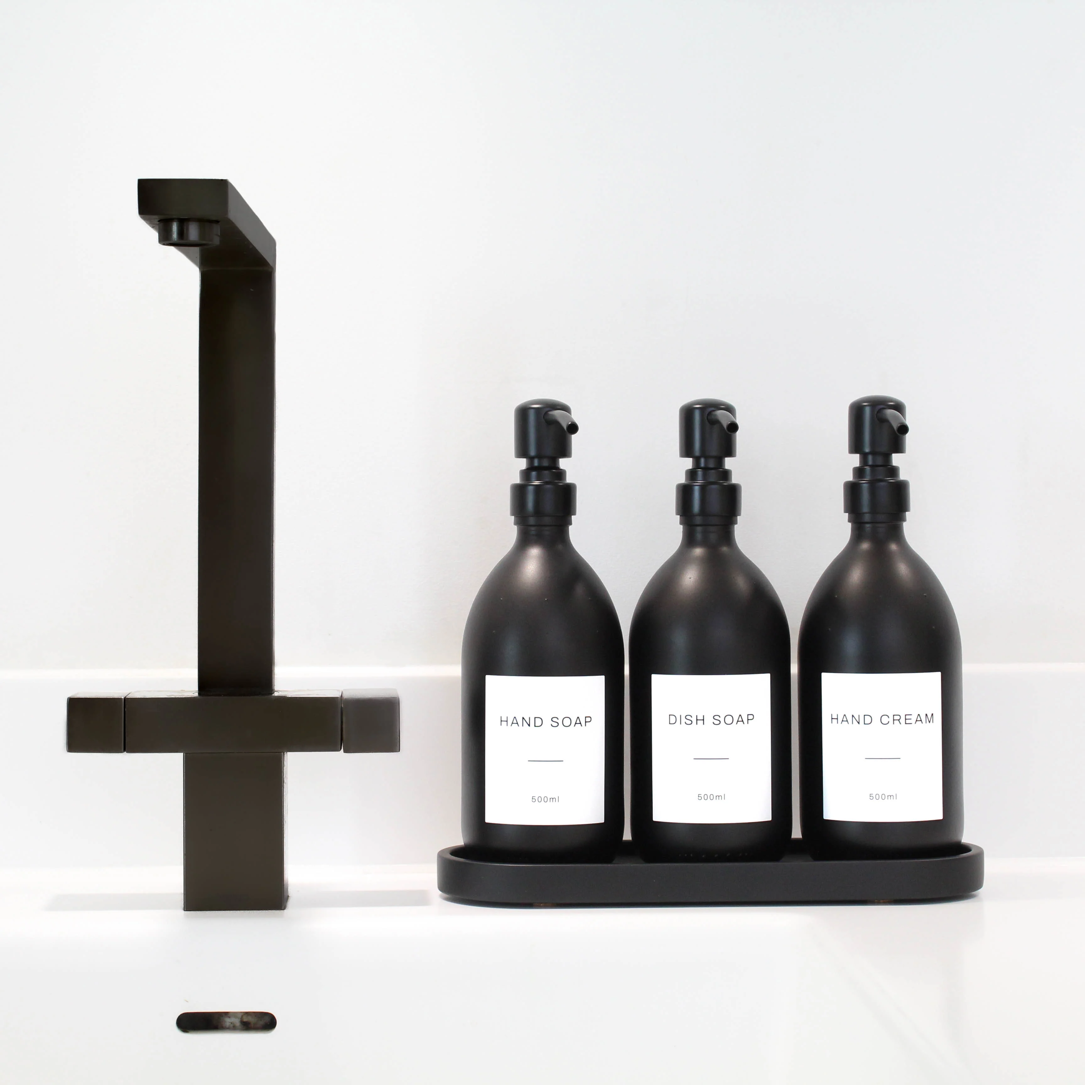 Black Concrete Stone Triple Tray - Image 5