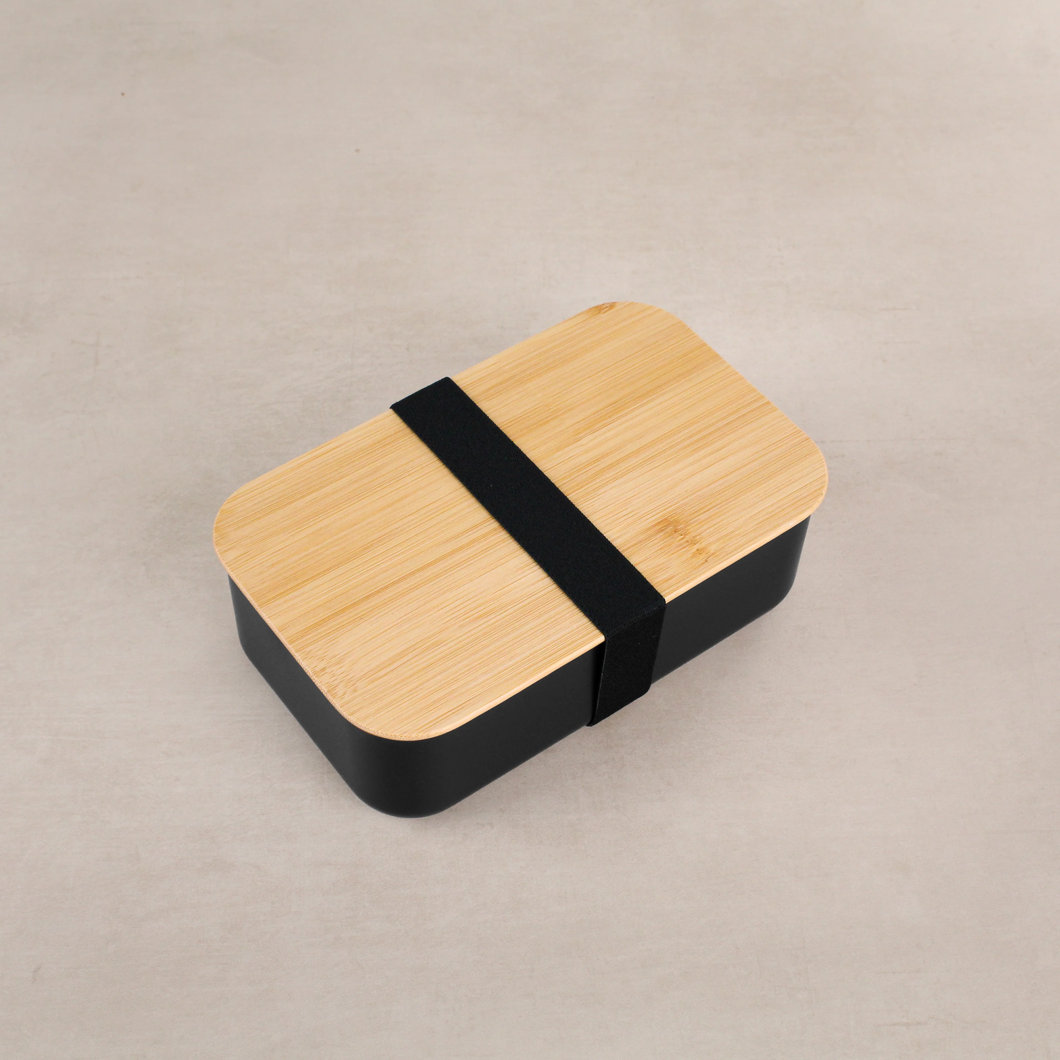 Black Lunch Box with Bamboo Lid - Image 5