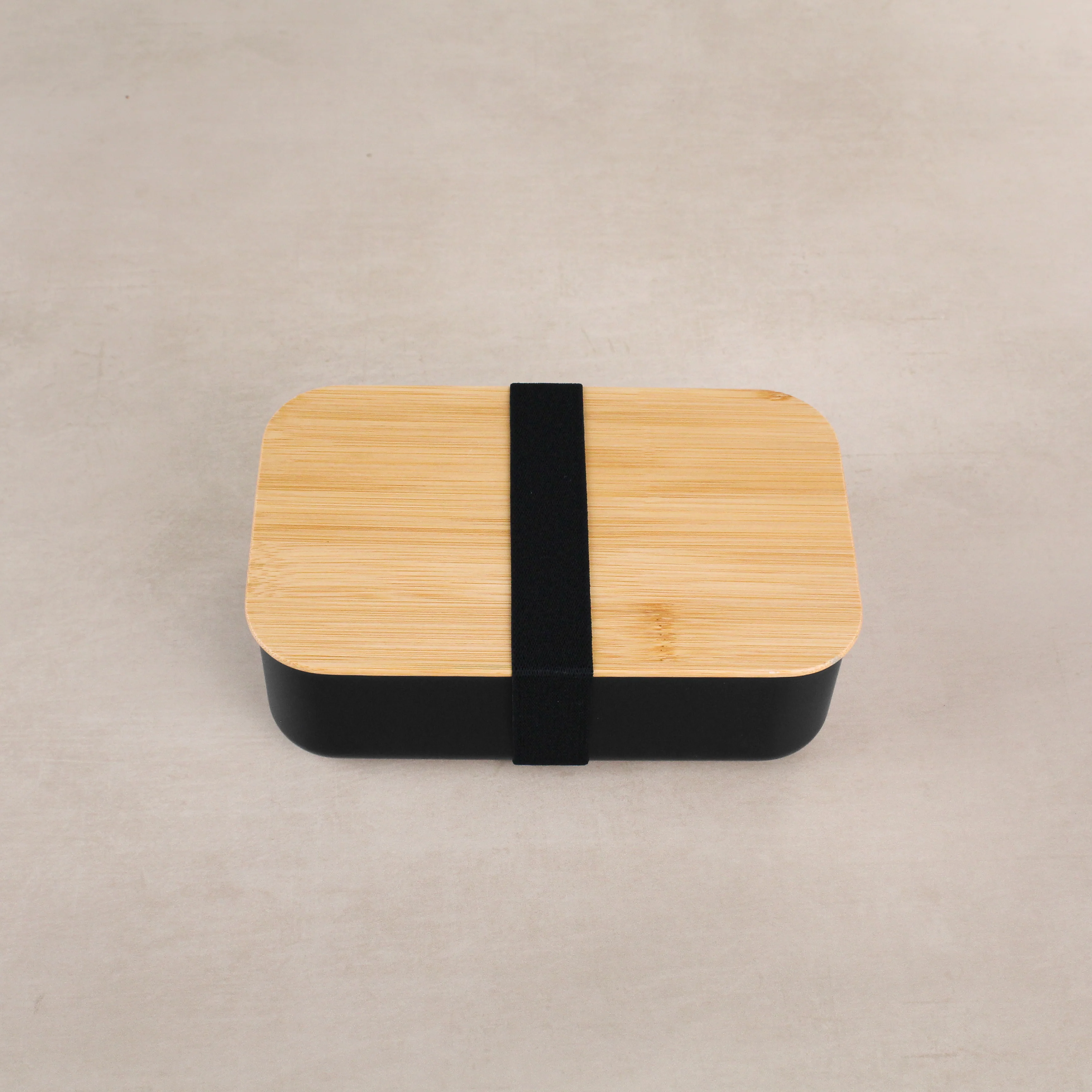 Black Lunch Box with Bamboo Lid - Image 7