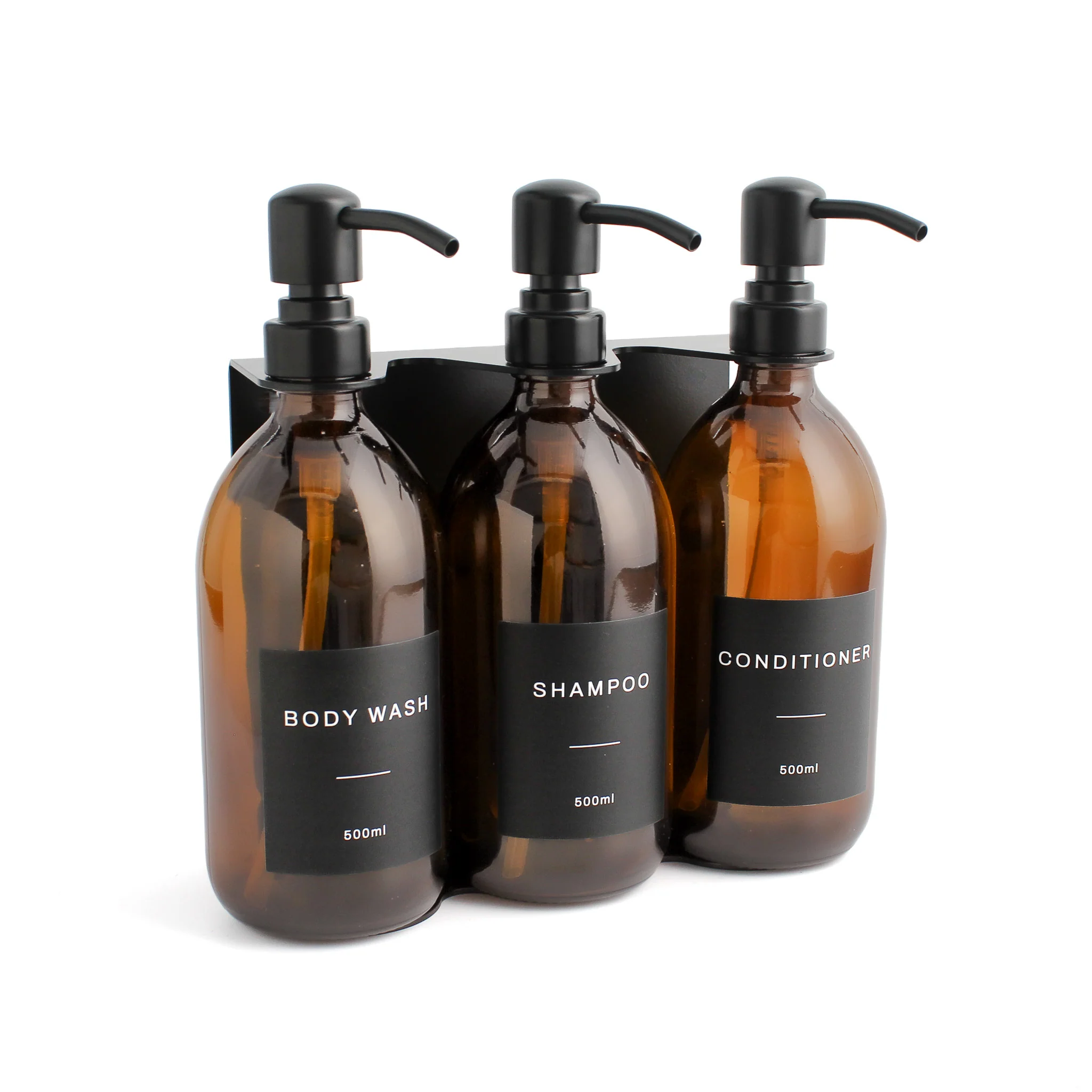 Body Wash, Shampoo & Conditioner Amber Glass Set - Image 9