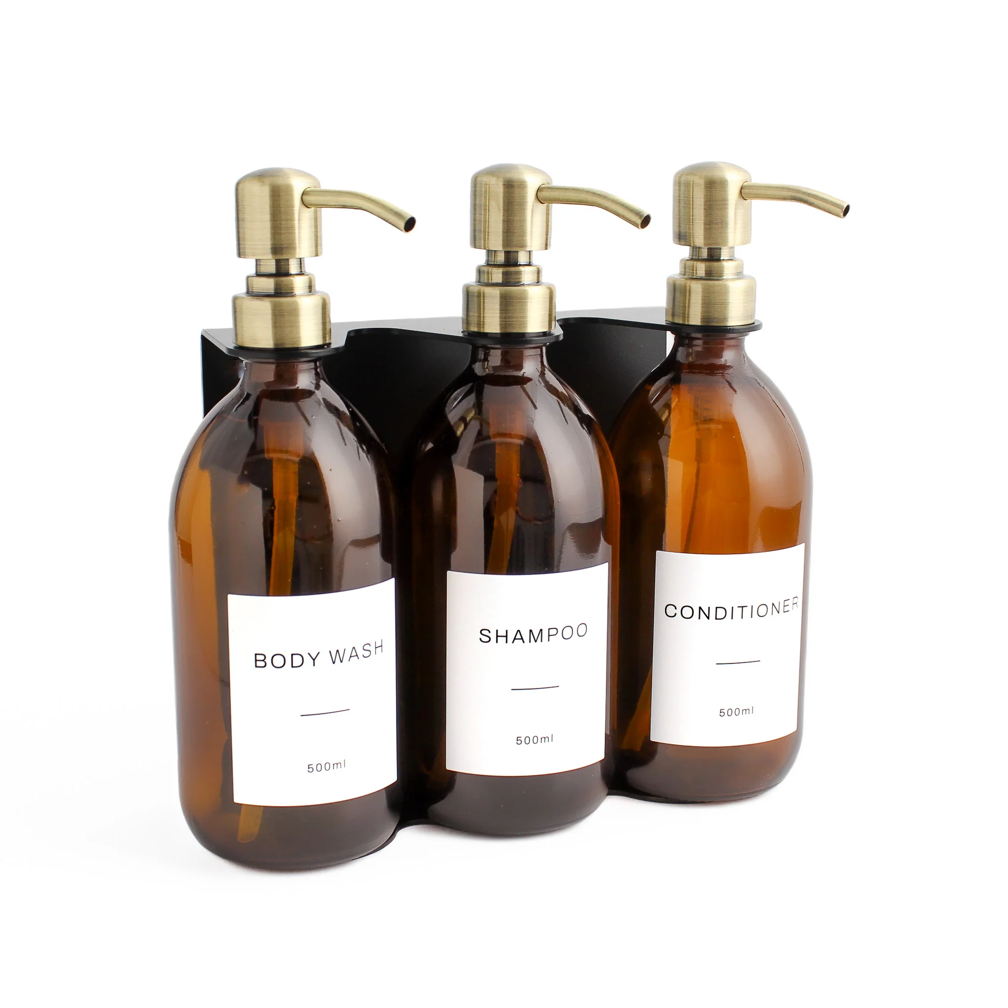 Body Wash, Shampoo & Conditioner Amber Glass Set - Image 15