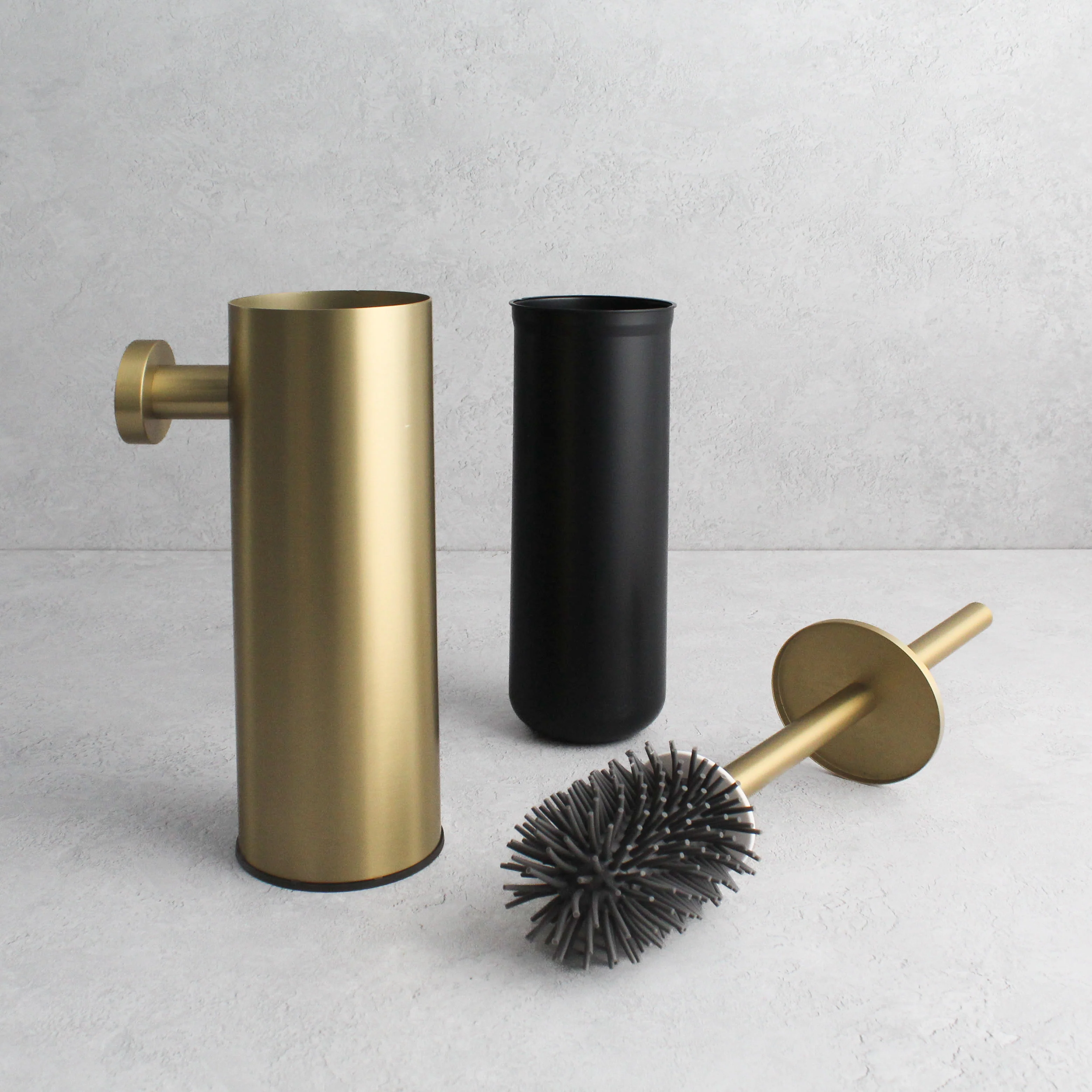Brushed Gold Toilet Brush & Holder - Image 5