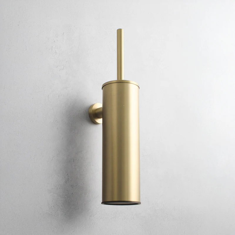 Brushed Gold Toilet Brush & Holder - Wholesale