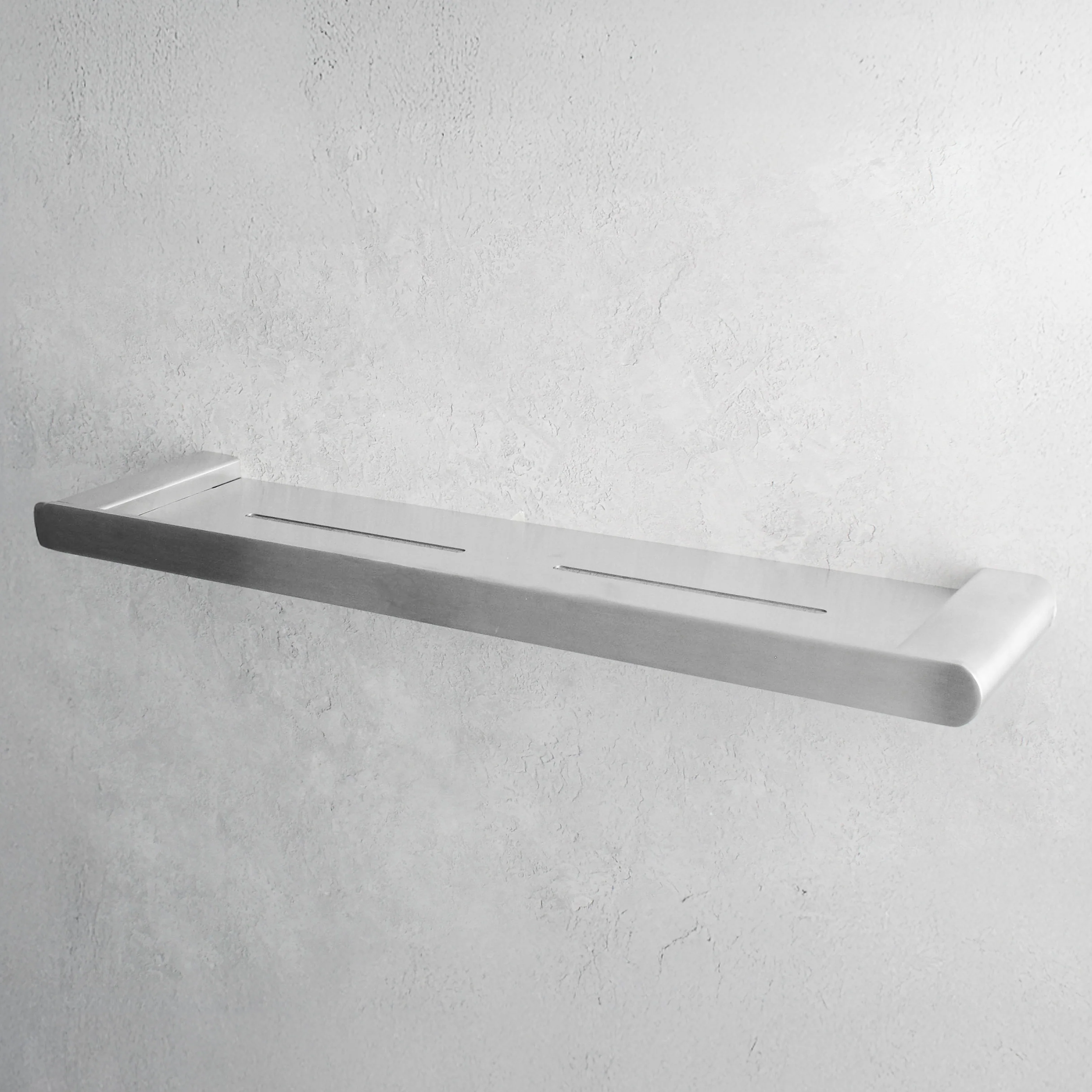 Brushed Silver Shower Shelf