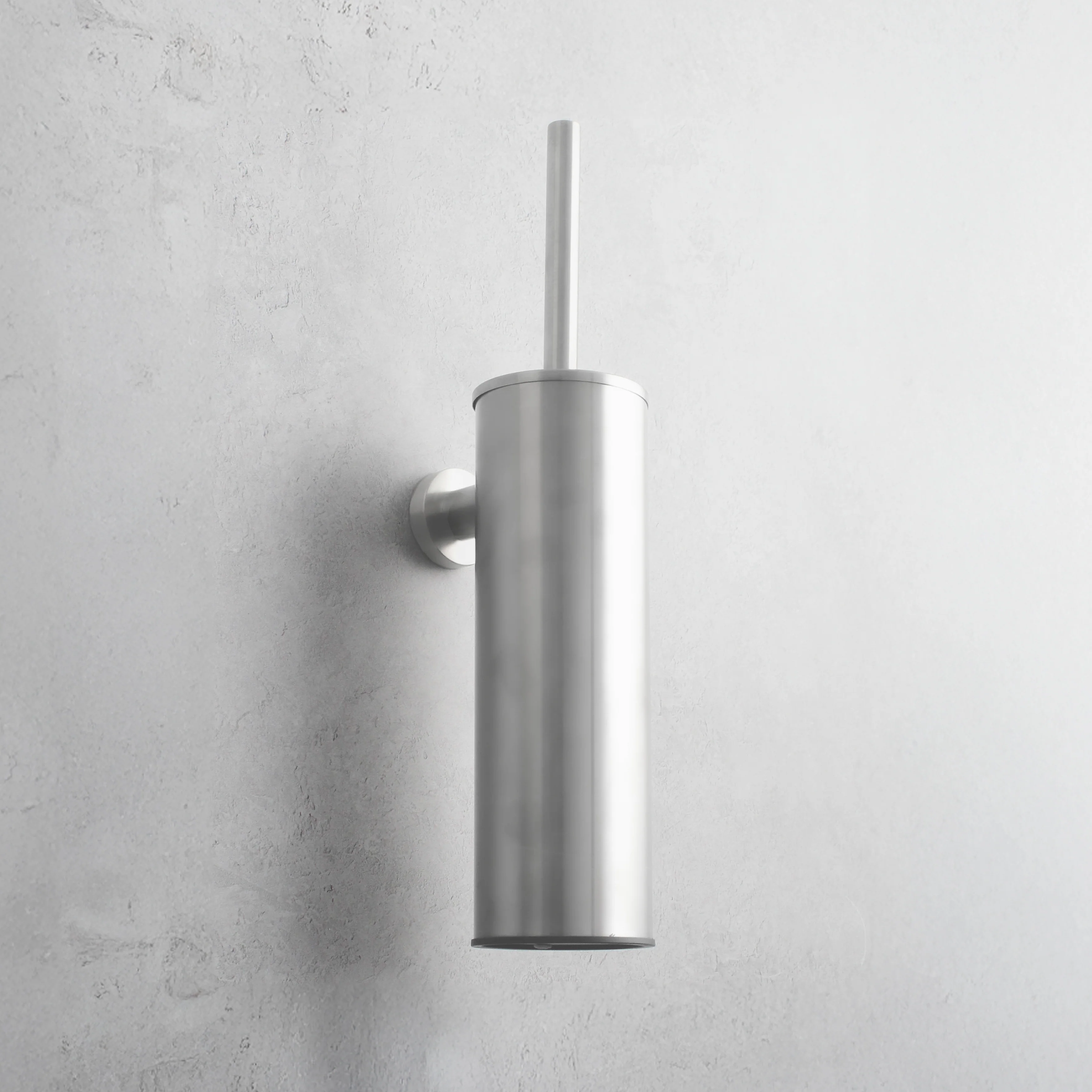 Brushed Silver Toilet Brush & Holder