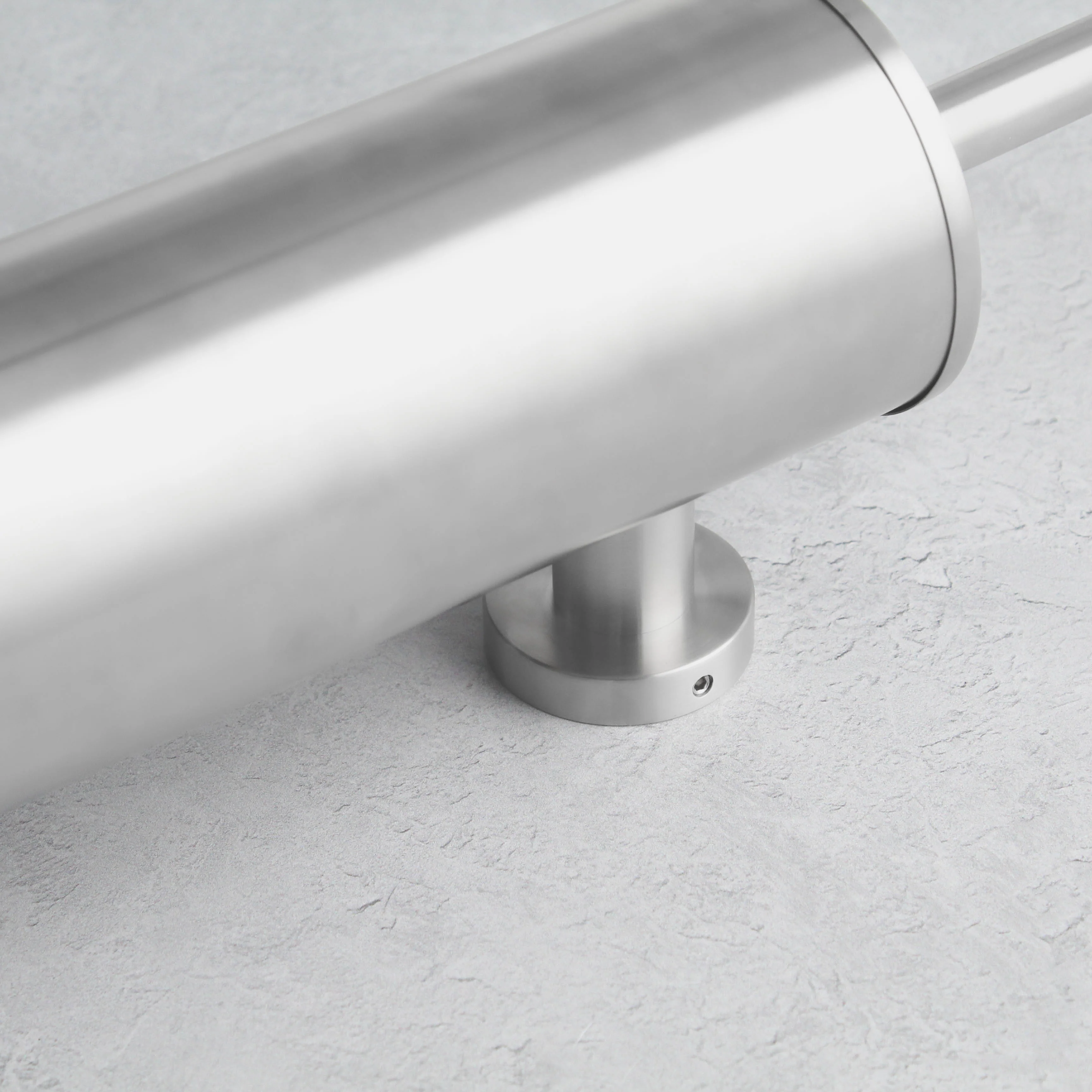Brushed Silver Toilet Brush & Holder - Image 4