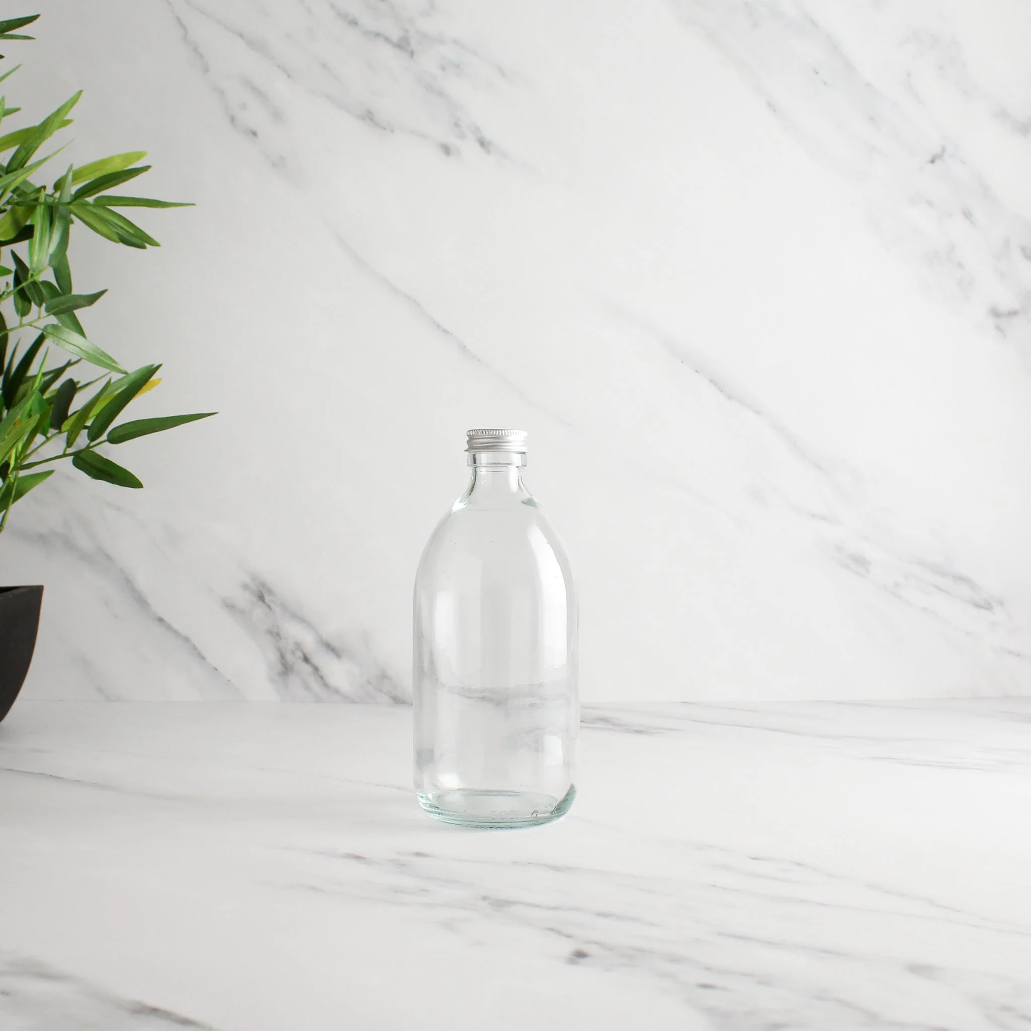 Clear Glass Bottle With Screw Cap - Image 3