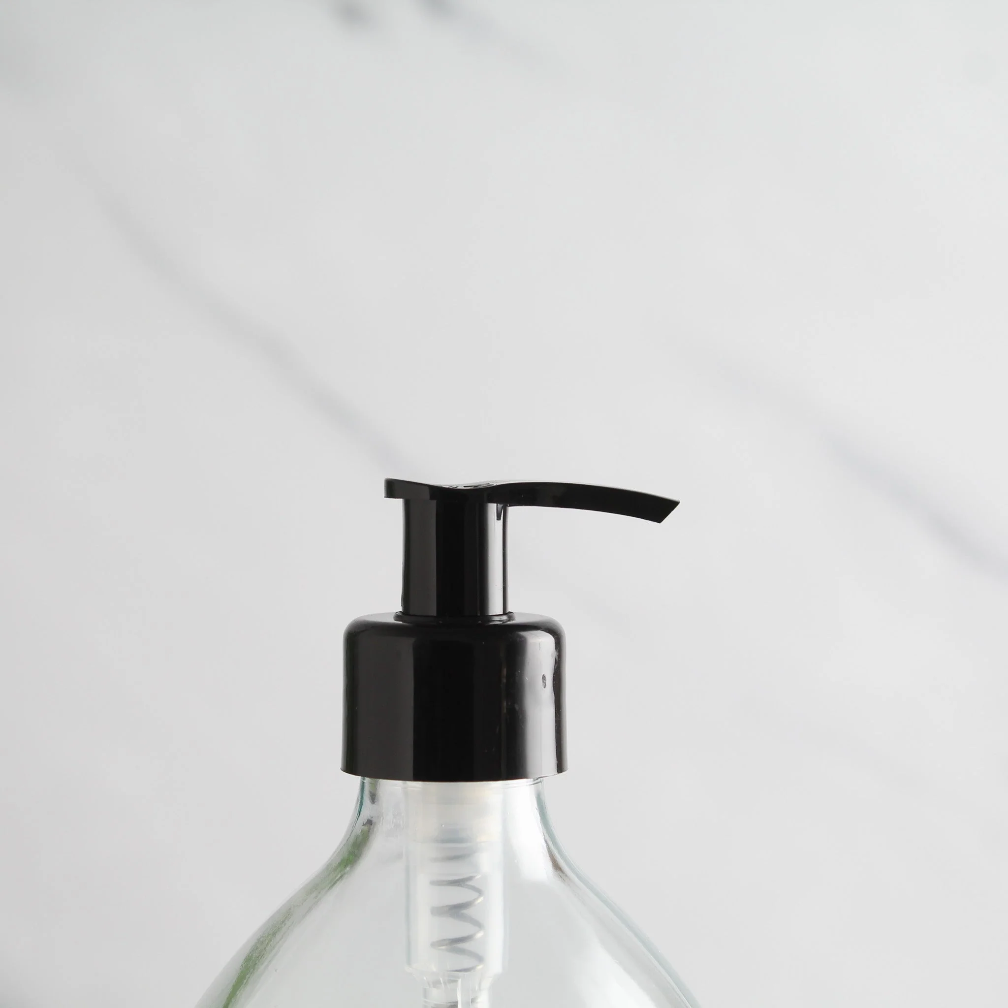 Clear Glass Dispenser Bottle With Black Pump - Image 7