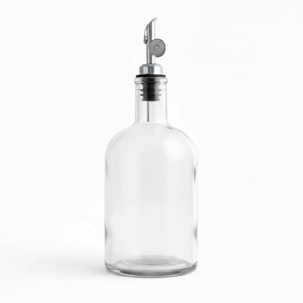 Clear Glass Tall Neck Oil Bottle - Wholesale