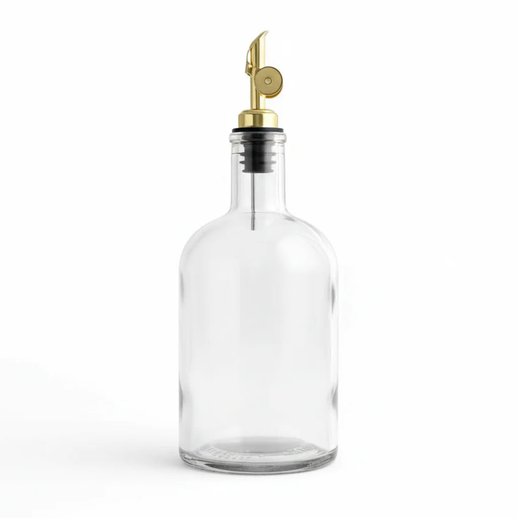 Clear Glass Tall Neck Oil Bottle - Wholesale - Image 2