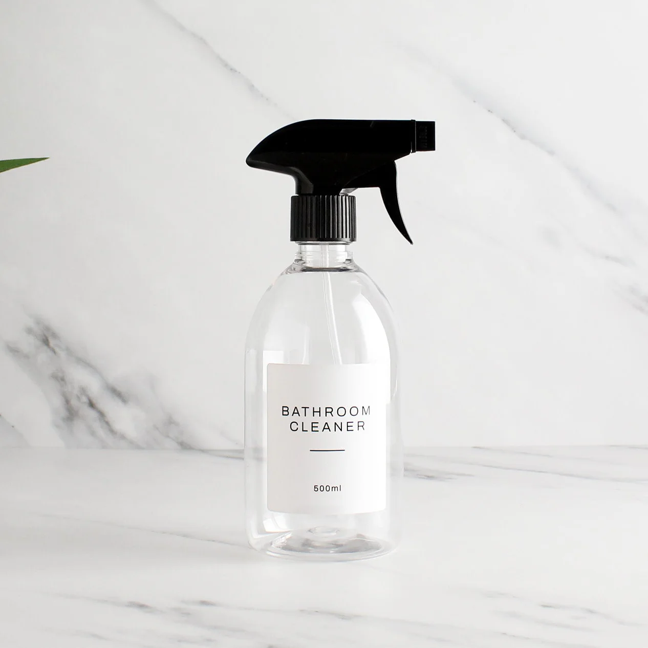 Clear Plastic Spray Bottle With Label