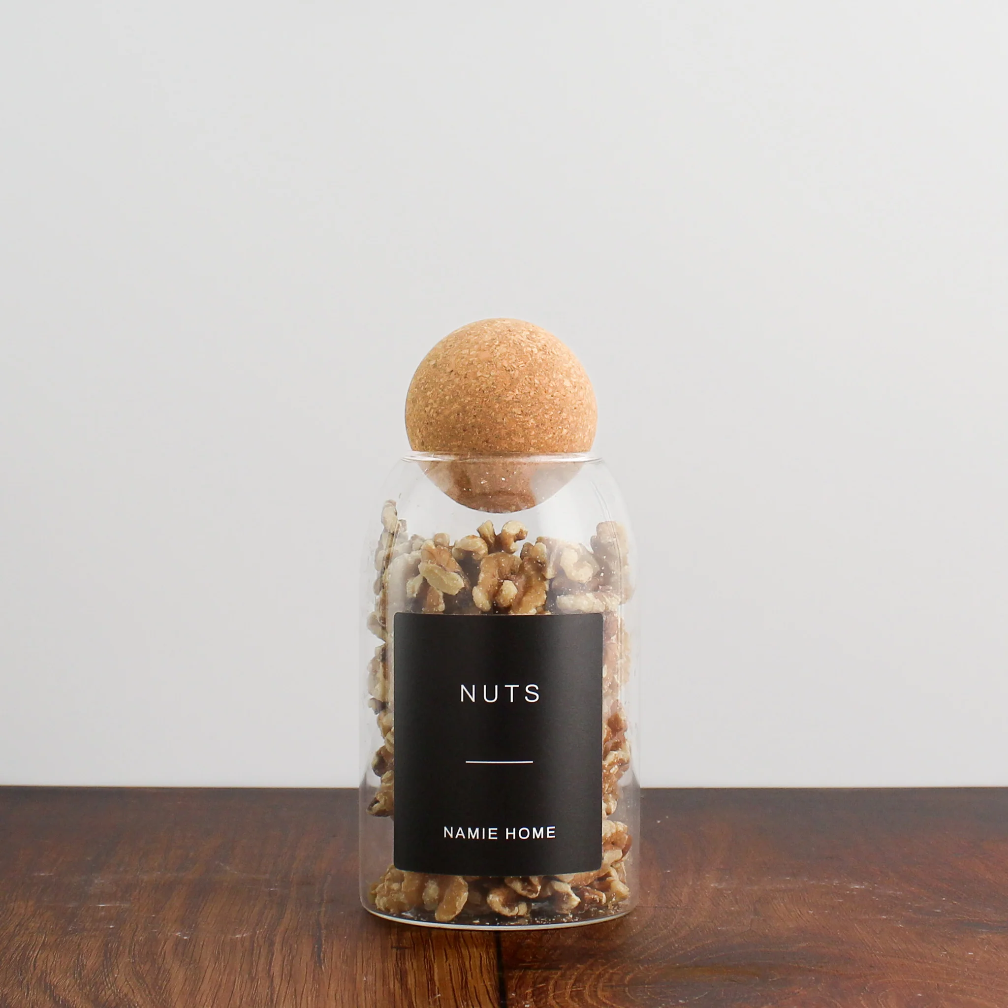 Glass Cork Ball Storage Jar For Pantry - Image 2