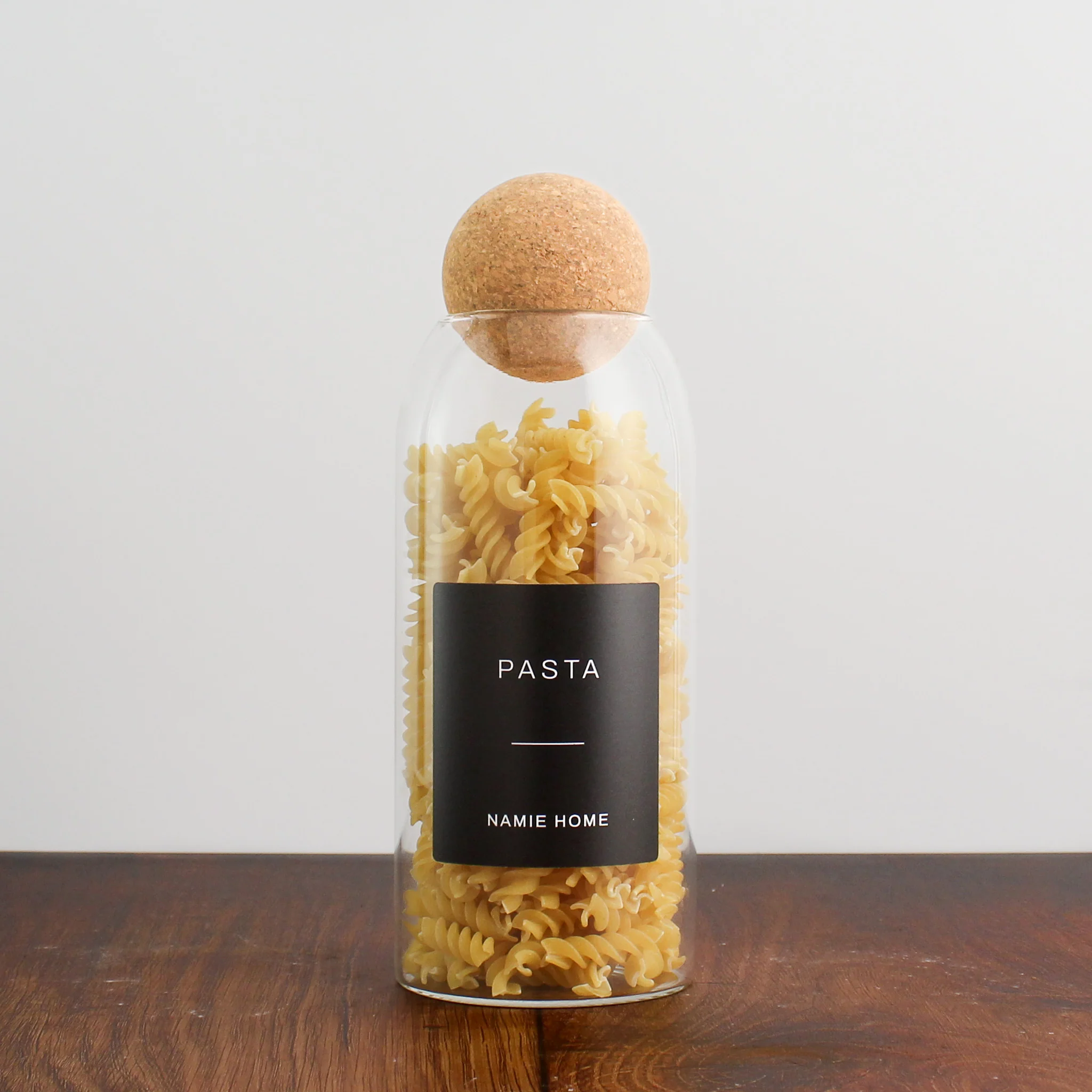 Glass Cork Ball Storage Jar For Pantry - Image 3