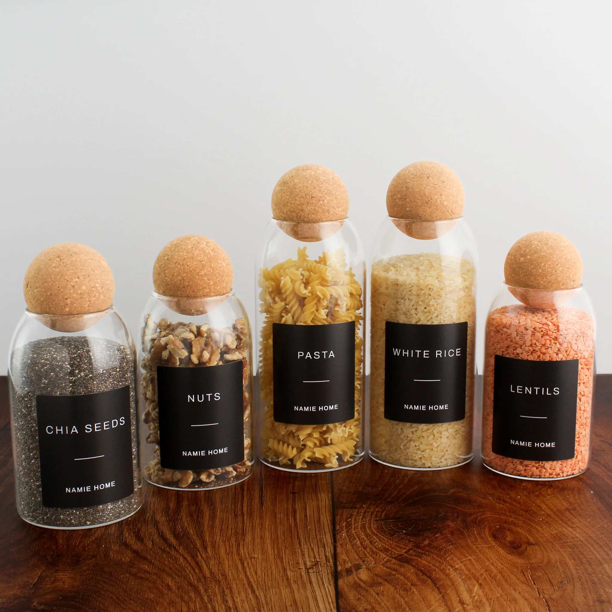 Glass Cork Ball Storage Jar For Pantry - Image 5
