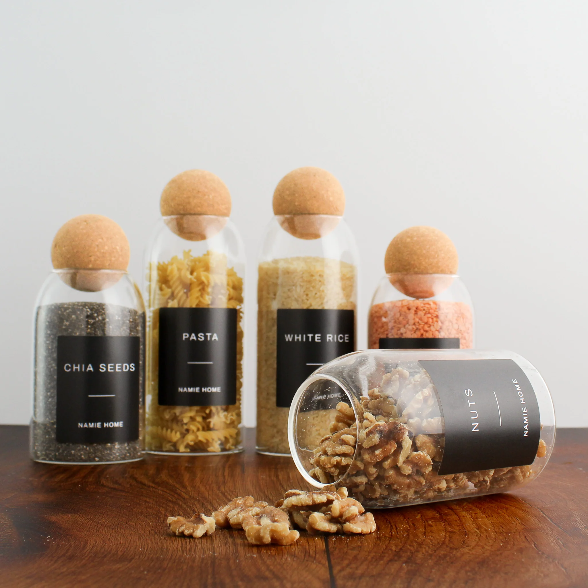 Glass Cork Ball Storage Jar For Pantry - Image 6