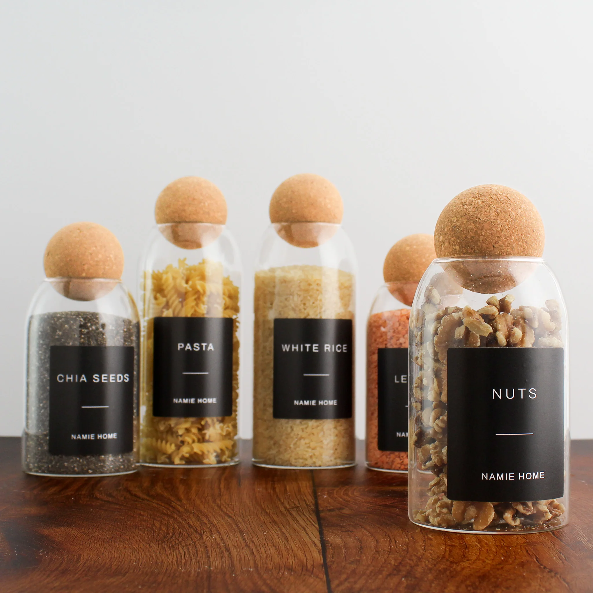 Glass Cork Ball Storage Jar For Pantry - Image 7