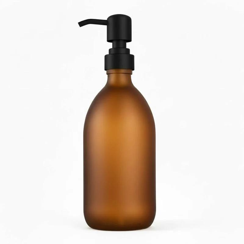 Frosted Amber Glass Dispenser Bottle - Wholesale - Image 10