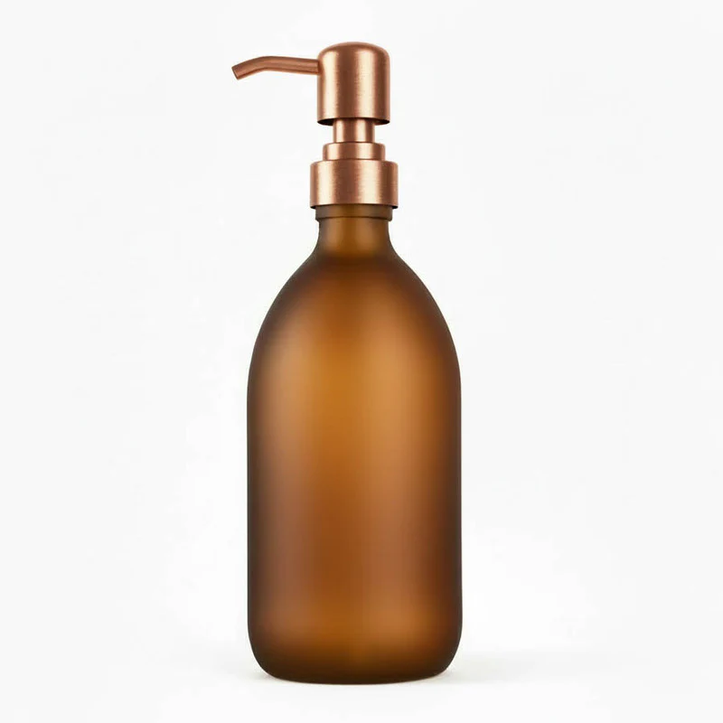 Frosted Amber Glass Dispenser Bottle - Wholesale - Image 7