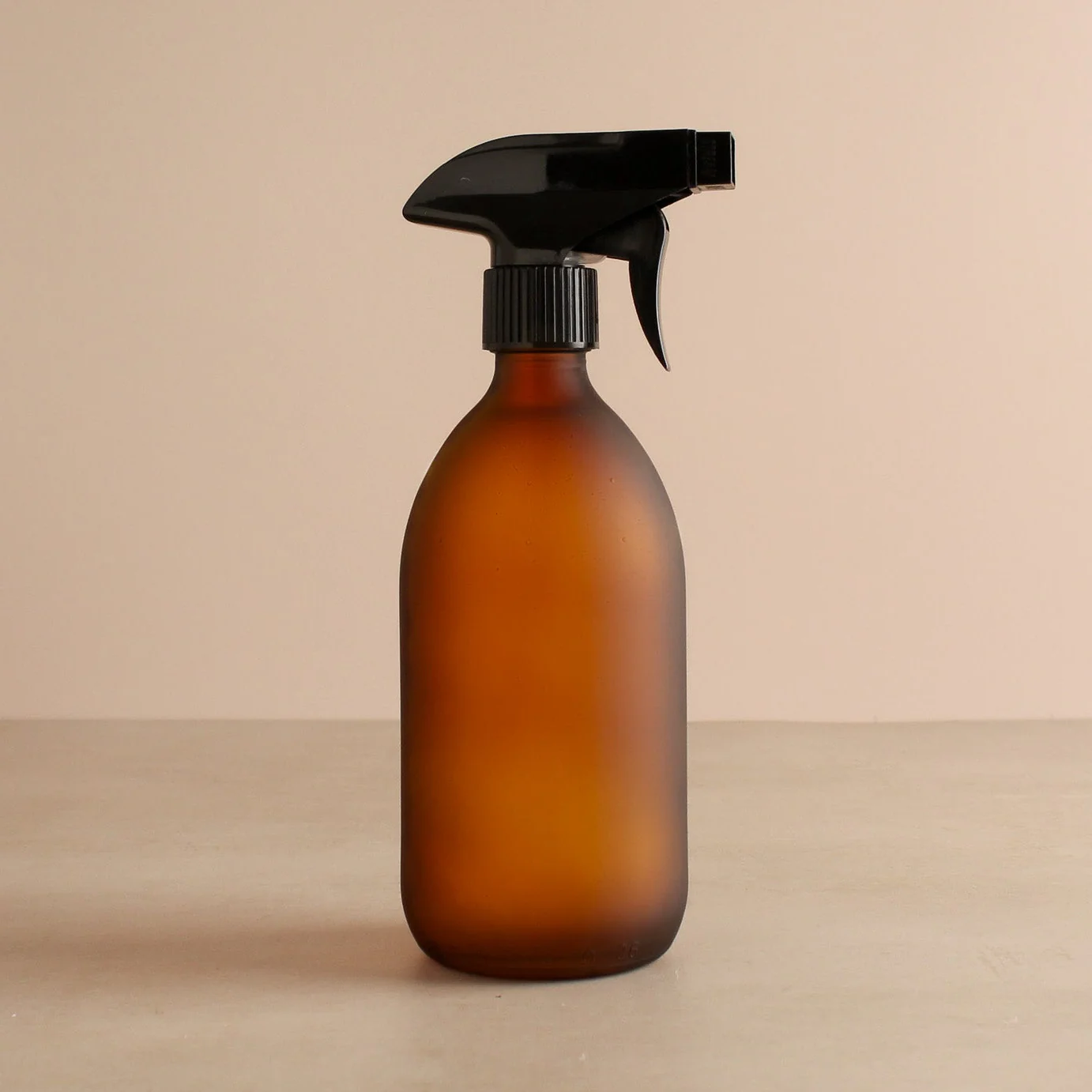 Frosted Amber Glass Spray Bottle With Label - Image 2