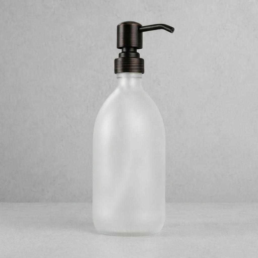500ml Labelled Frosted White Glass Dispenser - Image 21