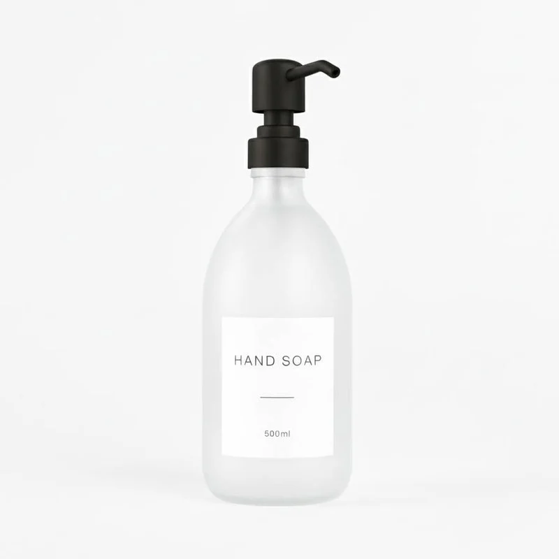 Frosted White Glass Dispenser Bottle - Wholesale - Image 10