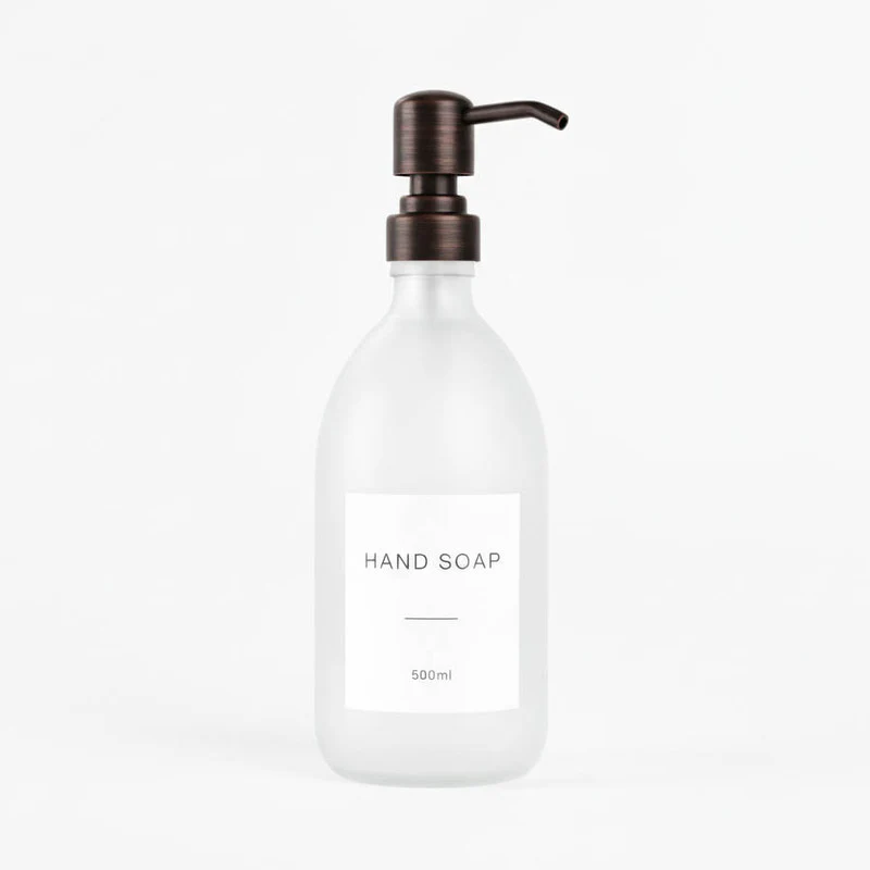 Frosted White Glass Dispenser Bottle - Wholesale - Image 4