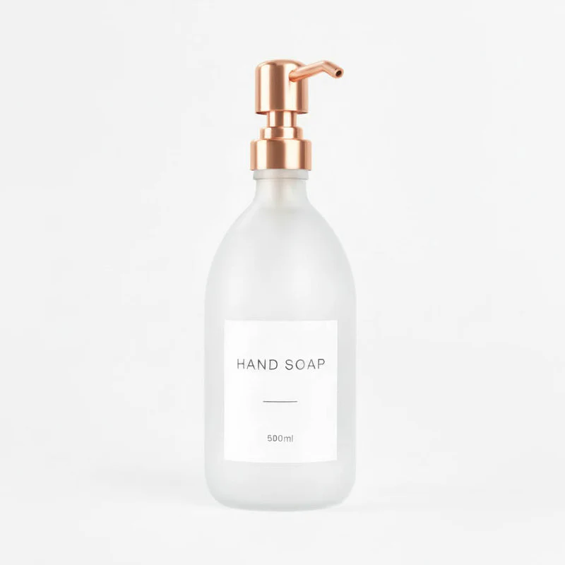 Frosted White Glass Dispenser Bottle - Wholesale - Image 8