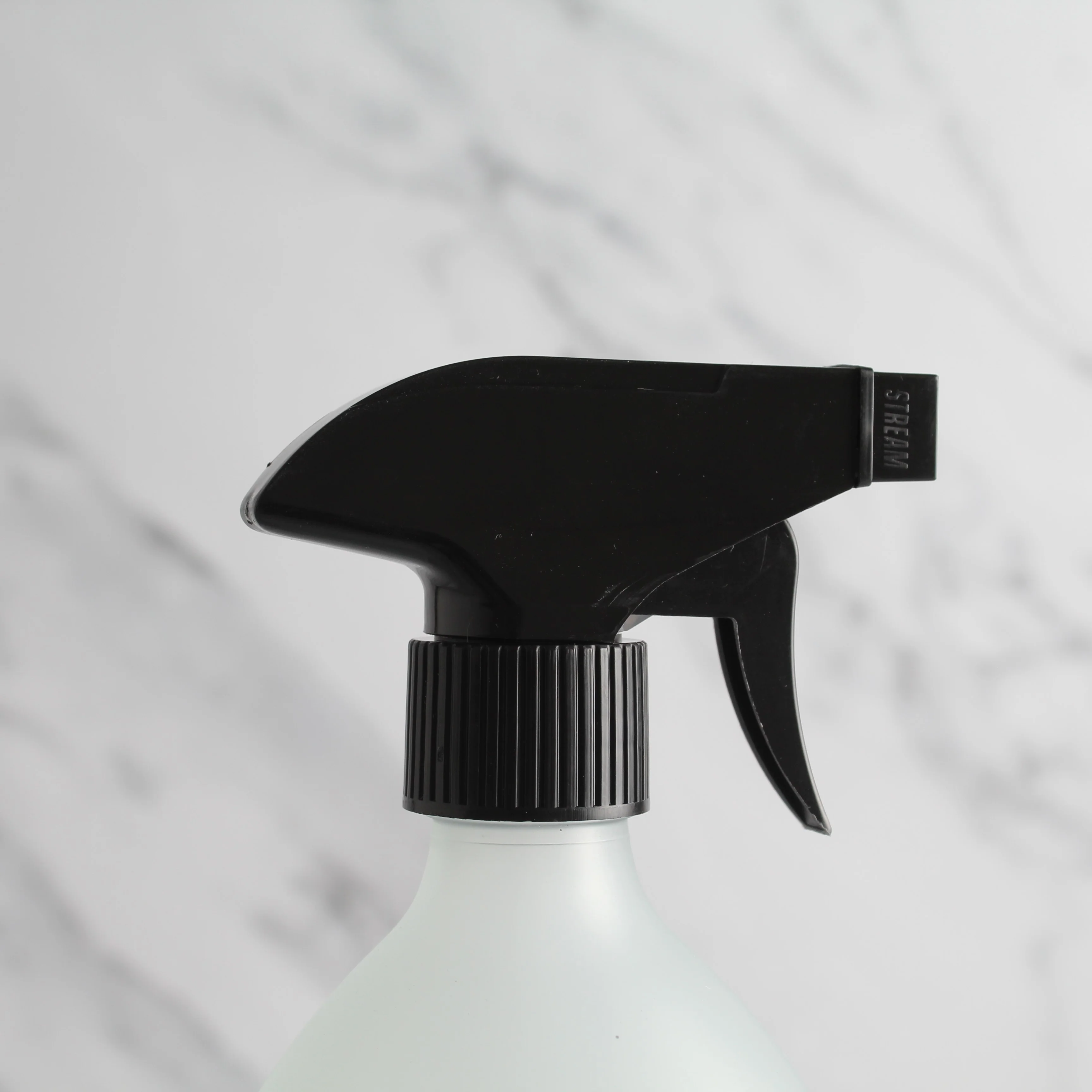 Frosted White Glass Spray Bottle With Label - Image 3
