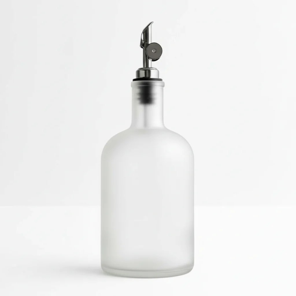 Frosted White Tall Neck Oil Bottle - Wholesale - Image 3