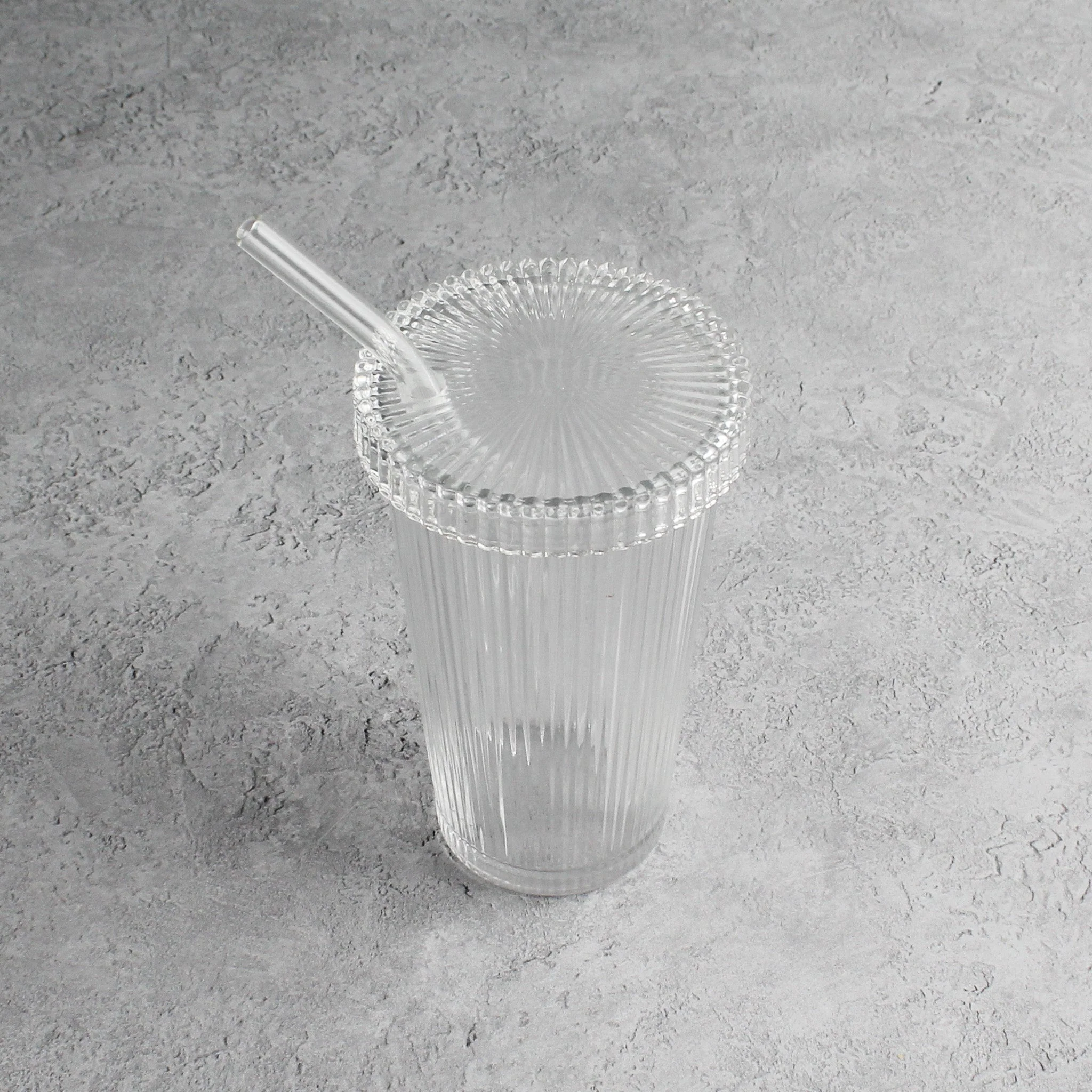 Glass Coffee Cup With Straw - Image 5