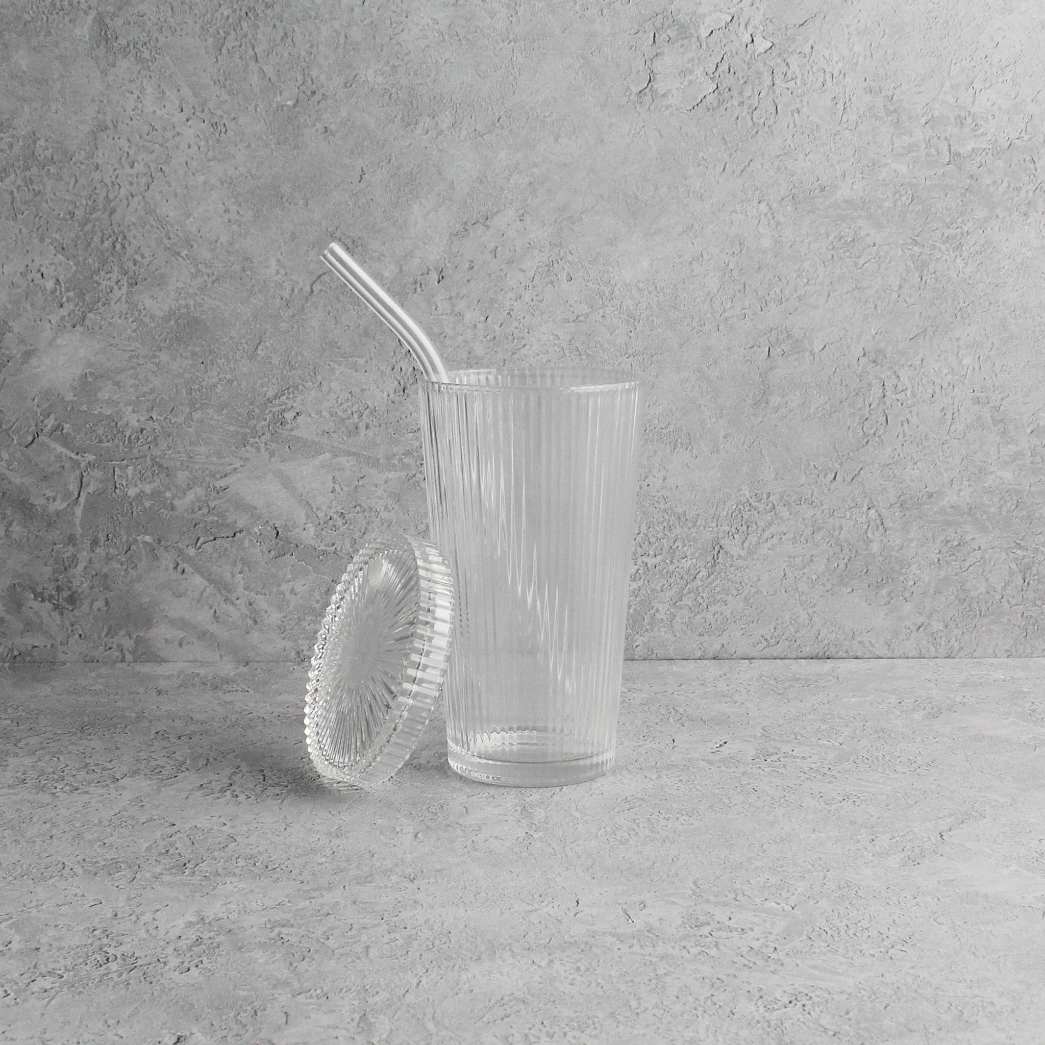 Glass Coffee Cup With Straw - Image 7