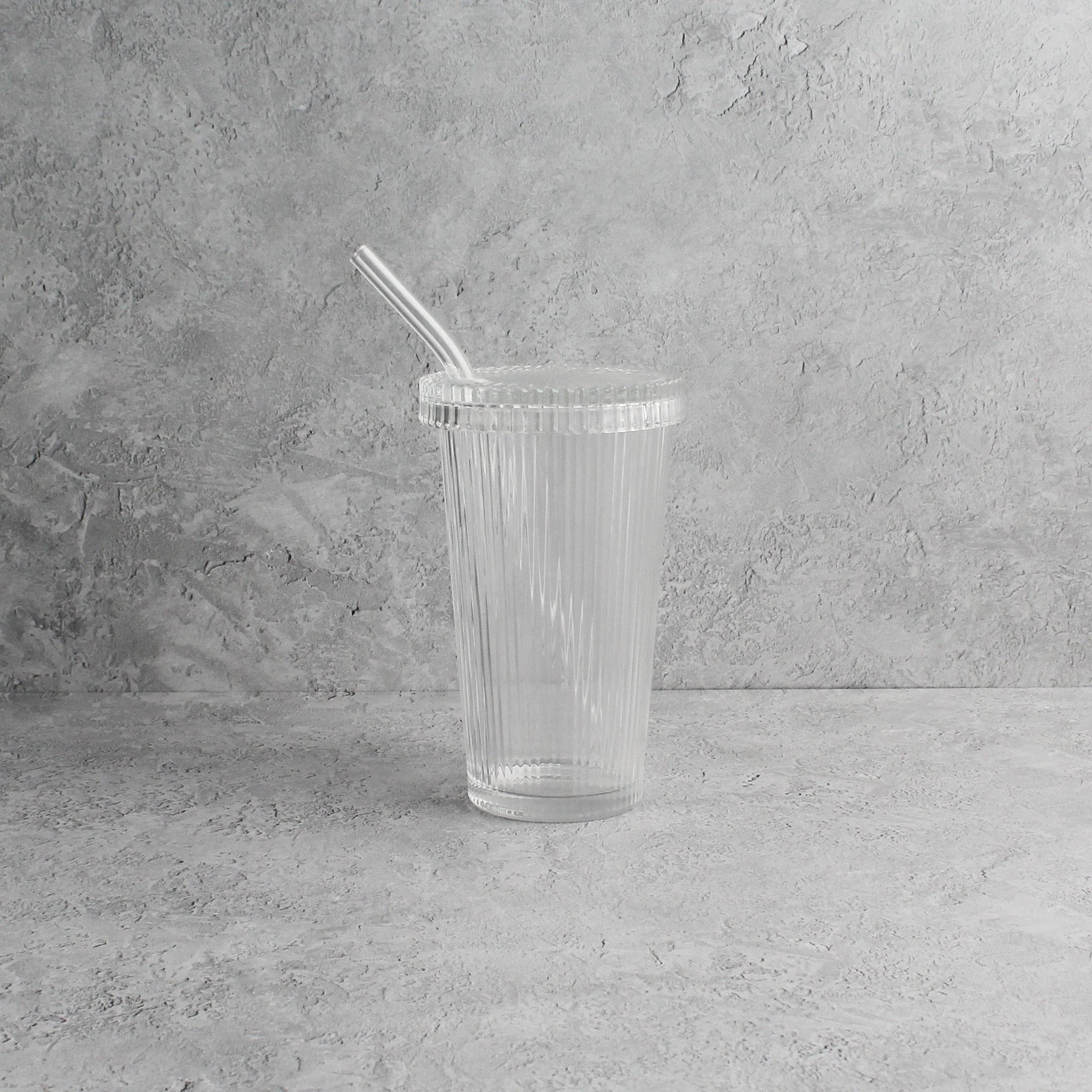 Glass Coffee Cup With Straw - Image 8
