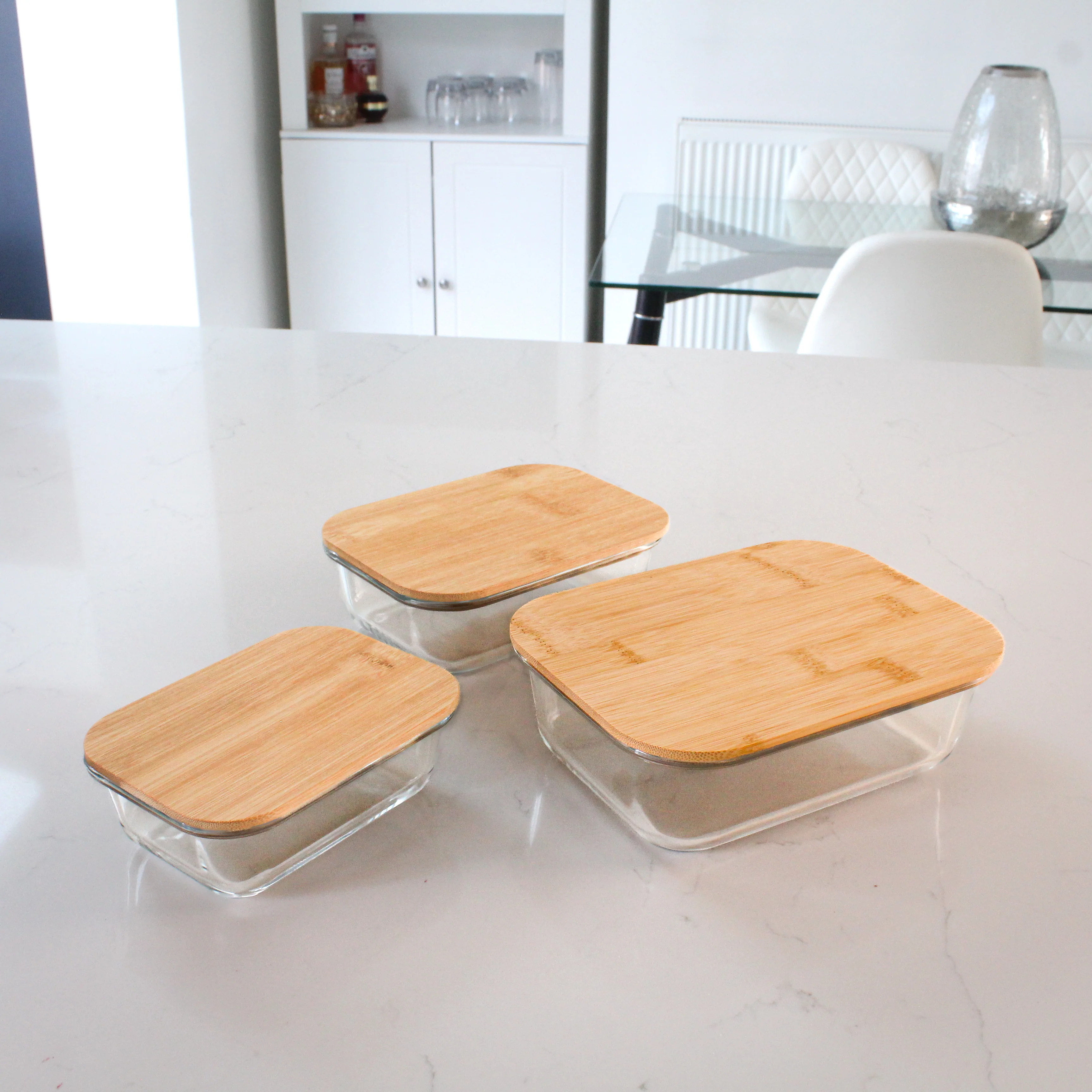 Glass Food Container Set with Bamboo Lids - Image 10