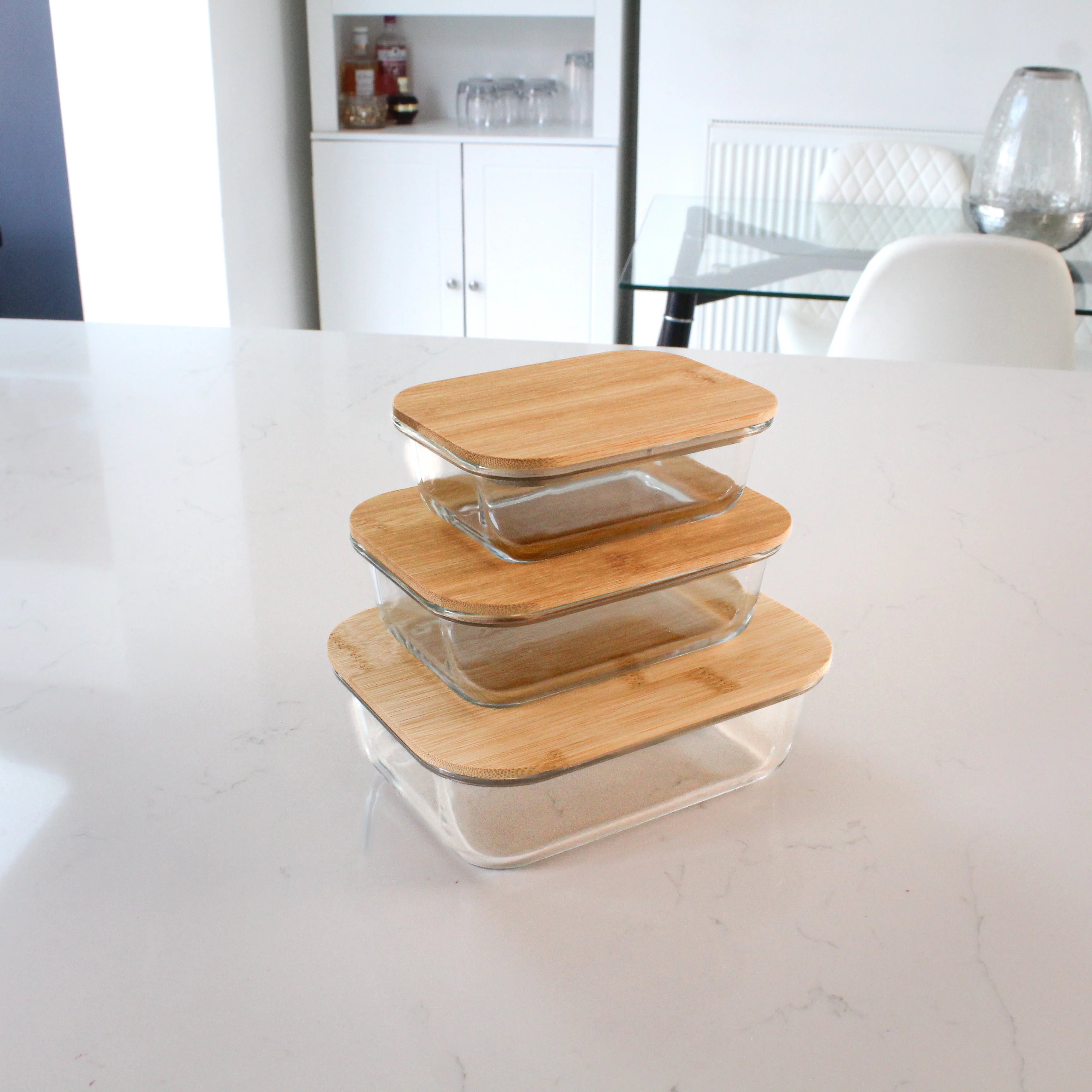 Glass Food Container Set with Bamboo Lids - Image 11