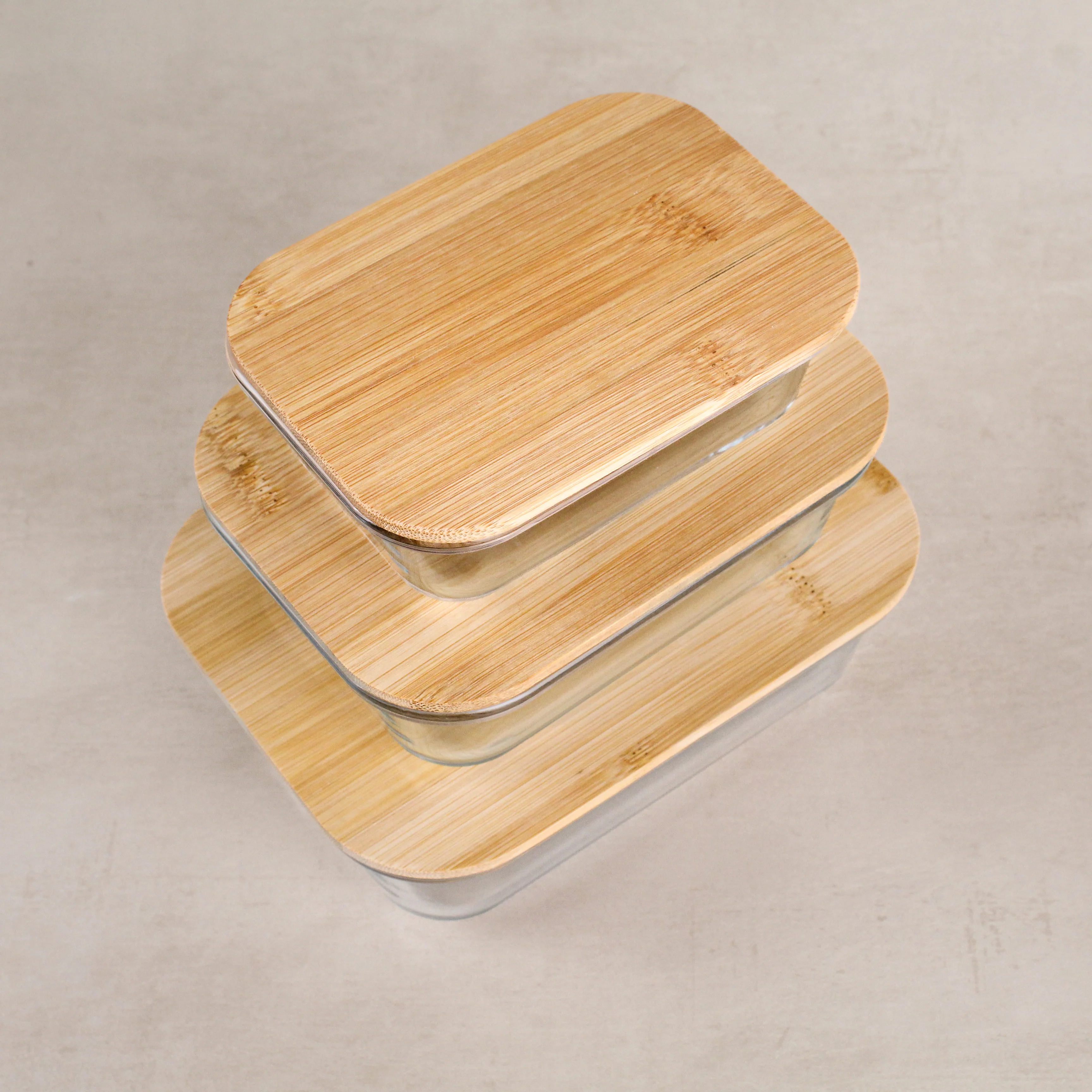 Glass Food Container Set with Bamboo Lids - Image 5